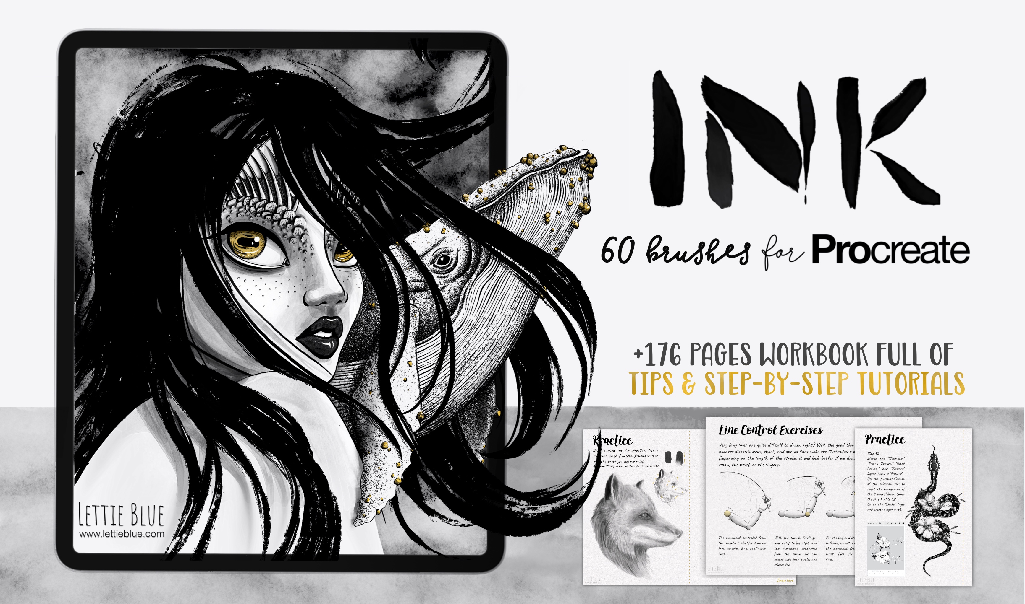 60 Ink Bushes for Procreate
