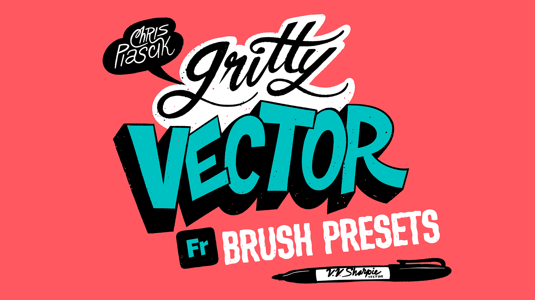 Gritty Vector Brush Presets for Adobe Fresco