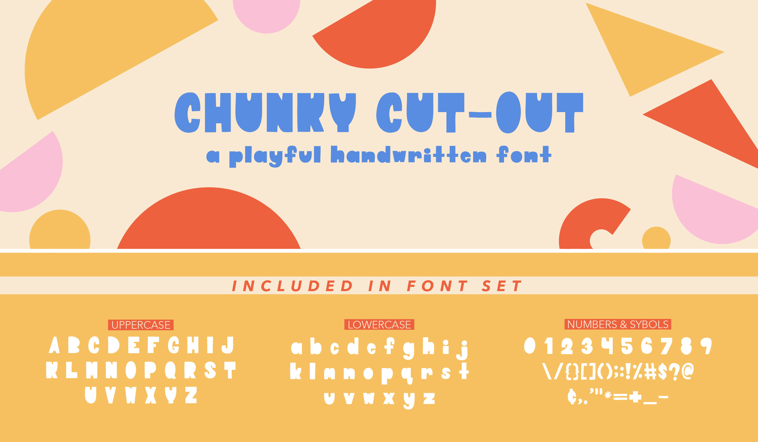 Chunky Cut-Out | A Playful Handwritten Font
