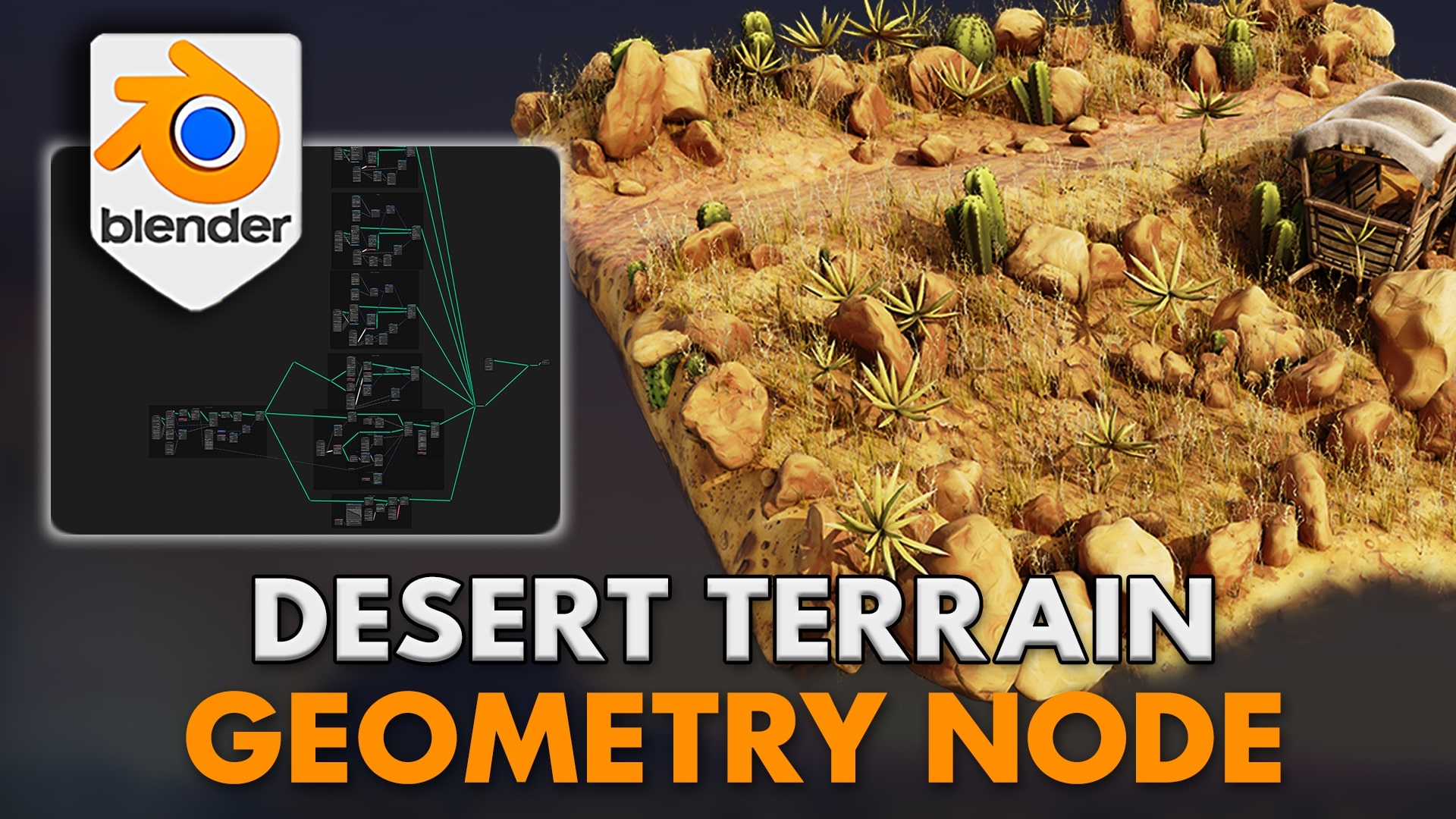Blender Geometry Node Wild West Desert Terrain by 3D Tudor