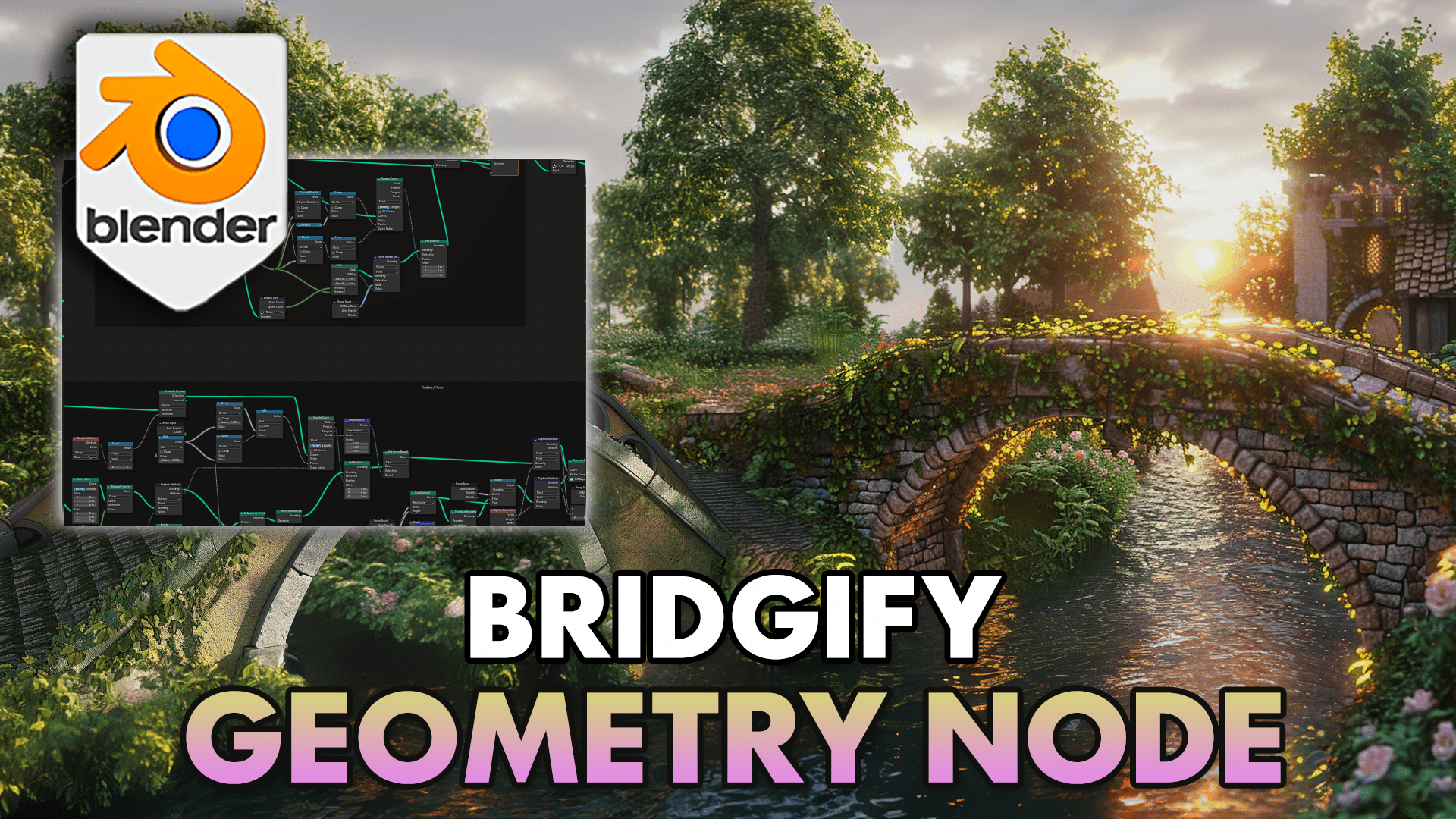 3D Tudor Bridgify - Blender Bridge Geometry Node - Revolutionize