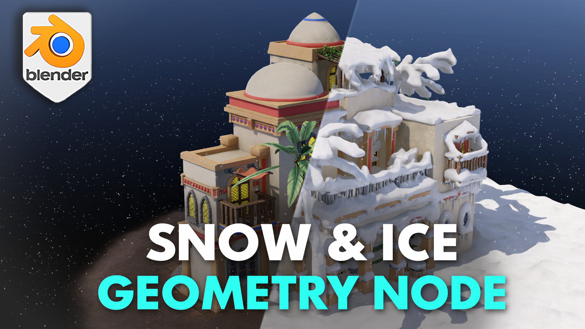 Blender 4 Snow and Ice Geometry Node Pack