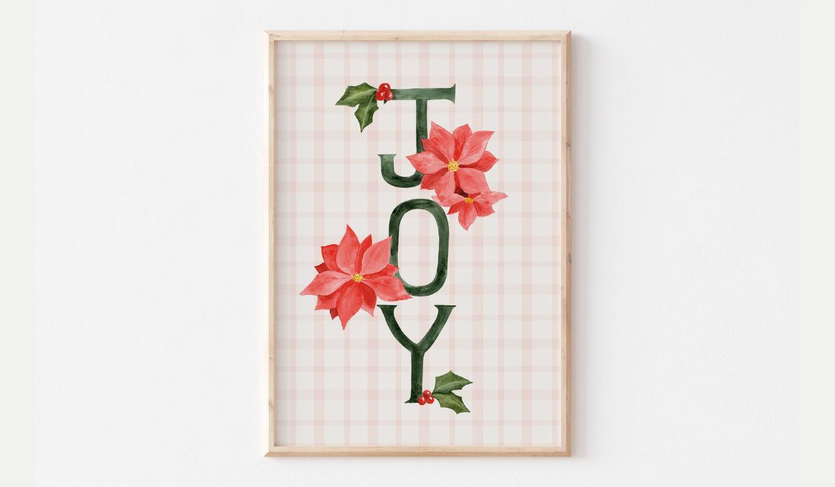 Joy Christmas Printable Art | Printable Greeting Card