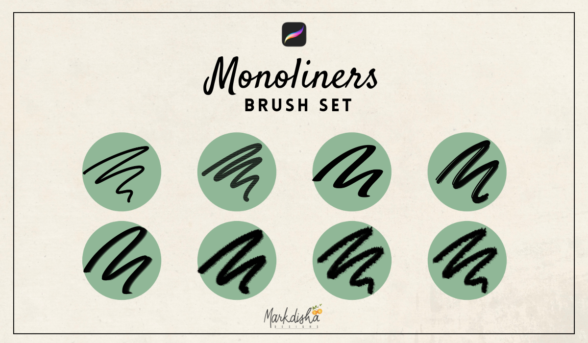 Procreate Monoliner Brush Set