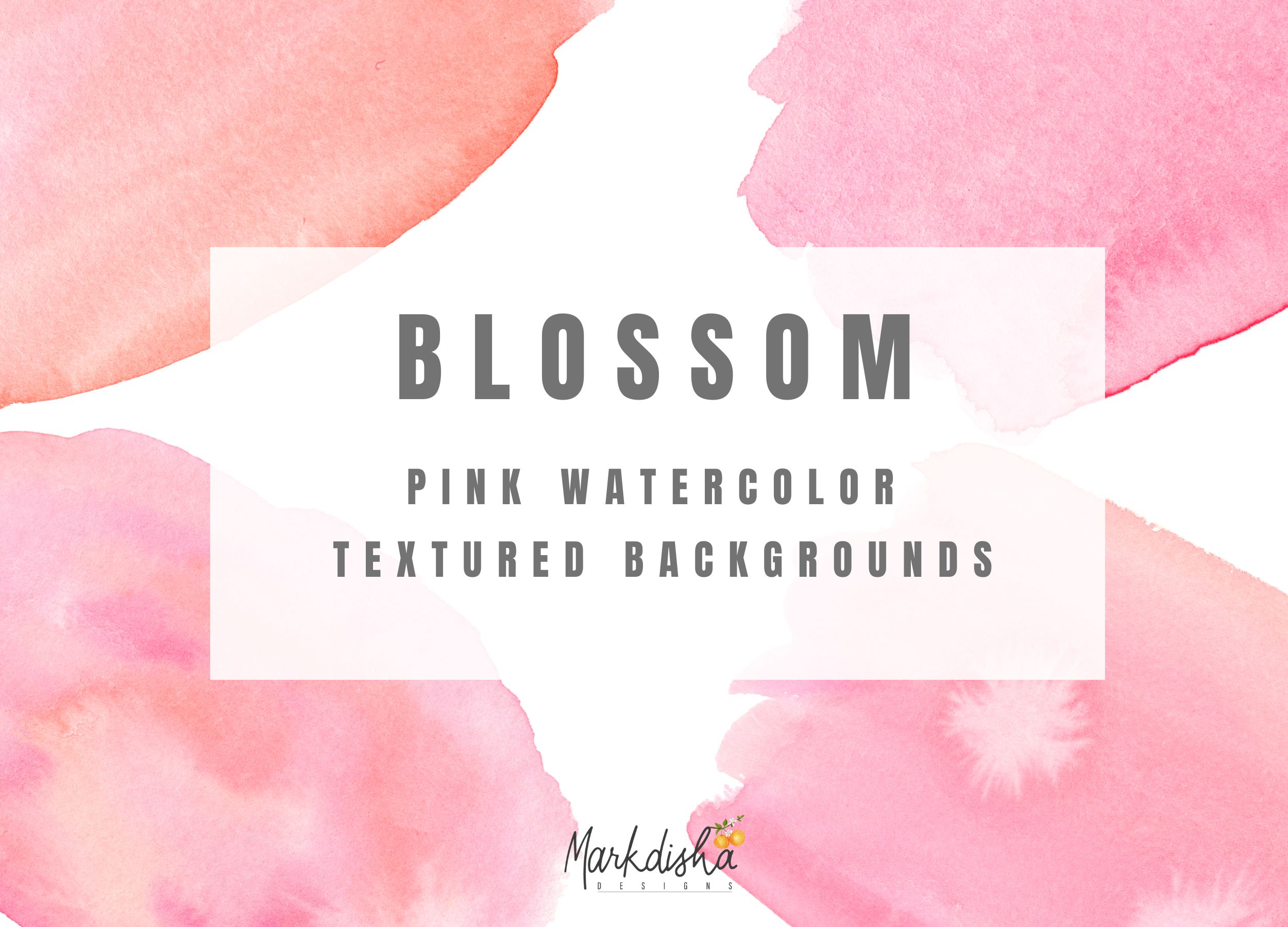 Blossom Watercolor Textured Backgrounds