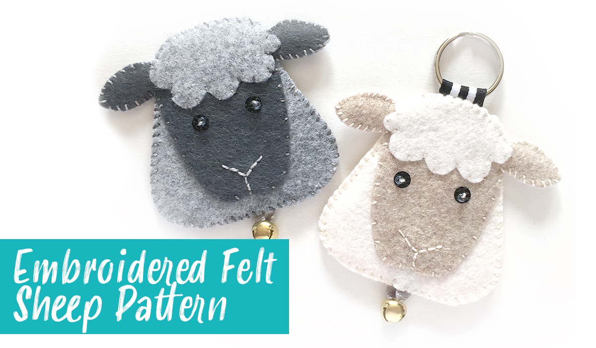 Embroidered Felt Sheep Pattern