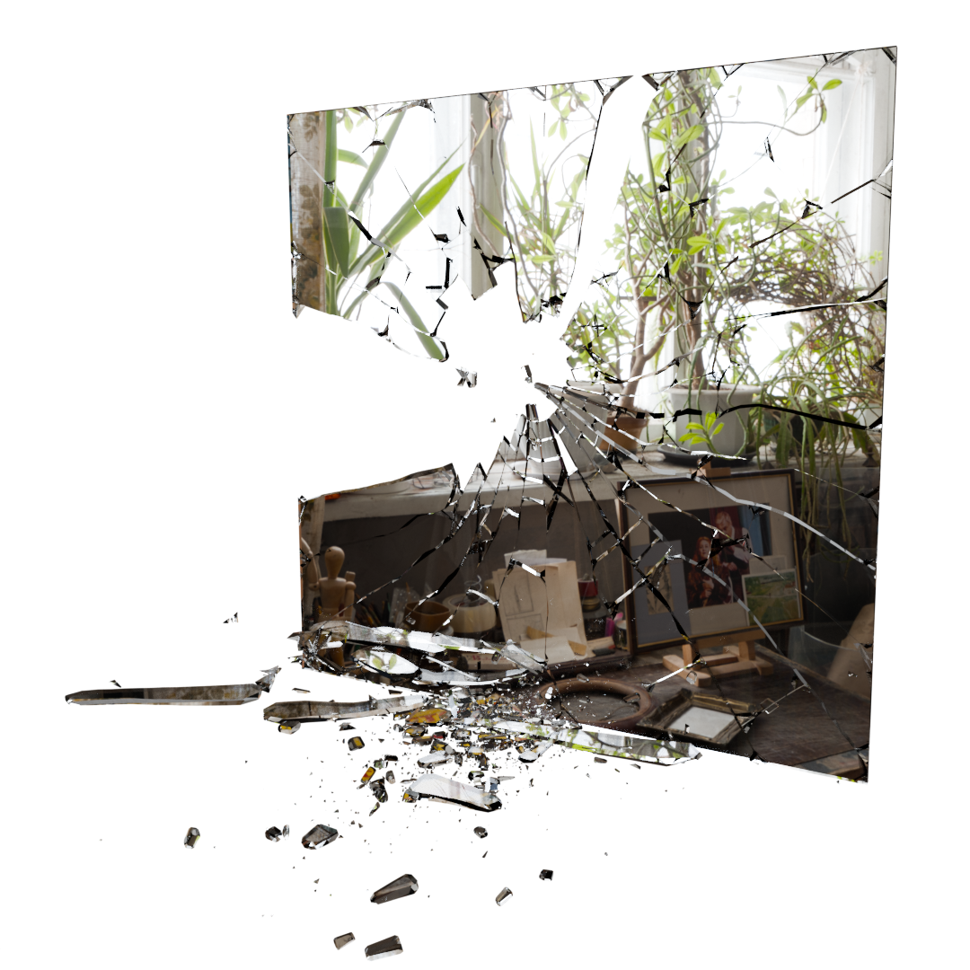 Broken Windows And Mirrors Glass 3D Models For Blender 3D