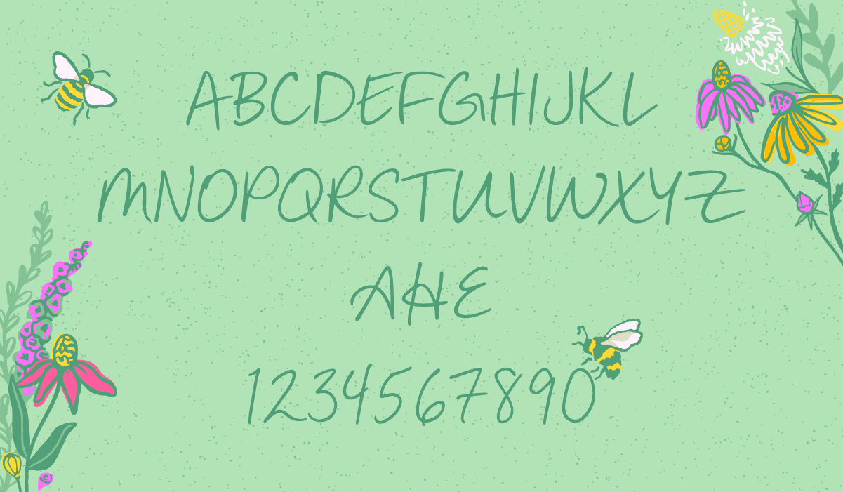 Miss Bee All Caps Font