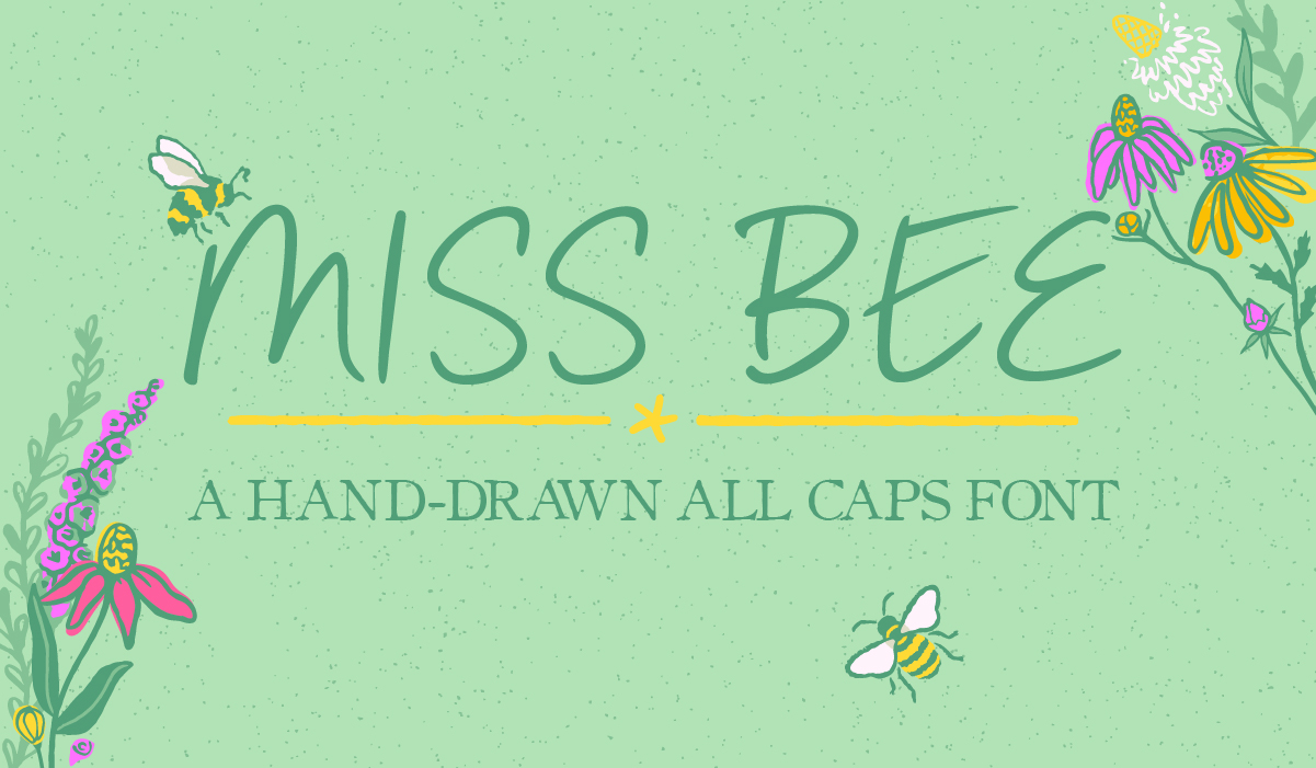 Miss Bee All Caps Font