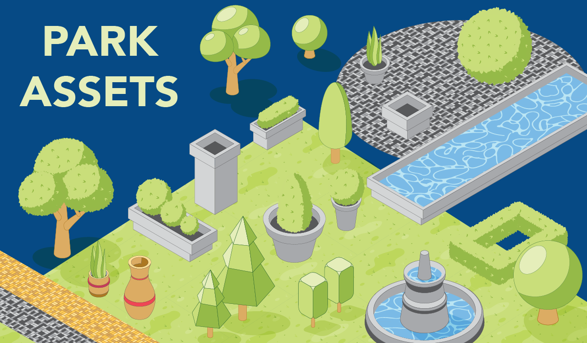 Isometric Asset Pack: City Street and Park