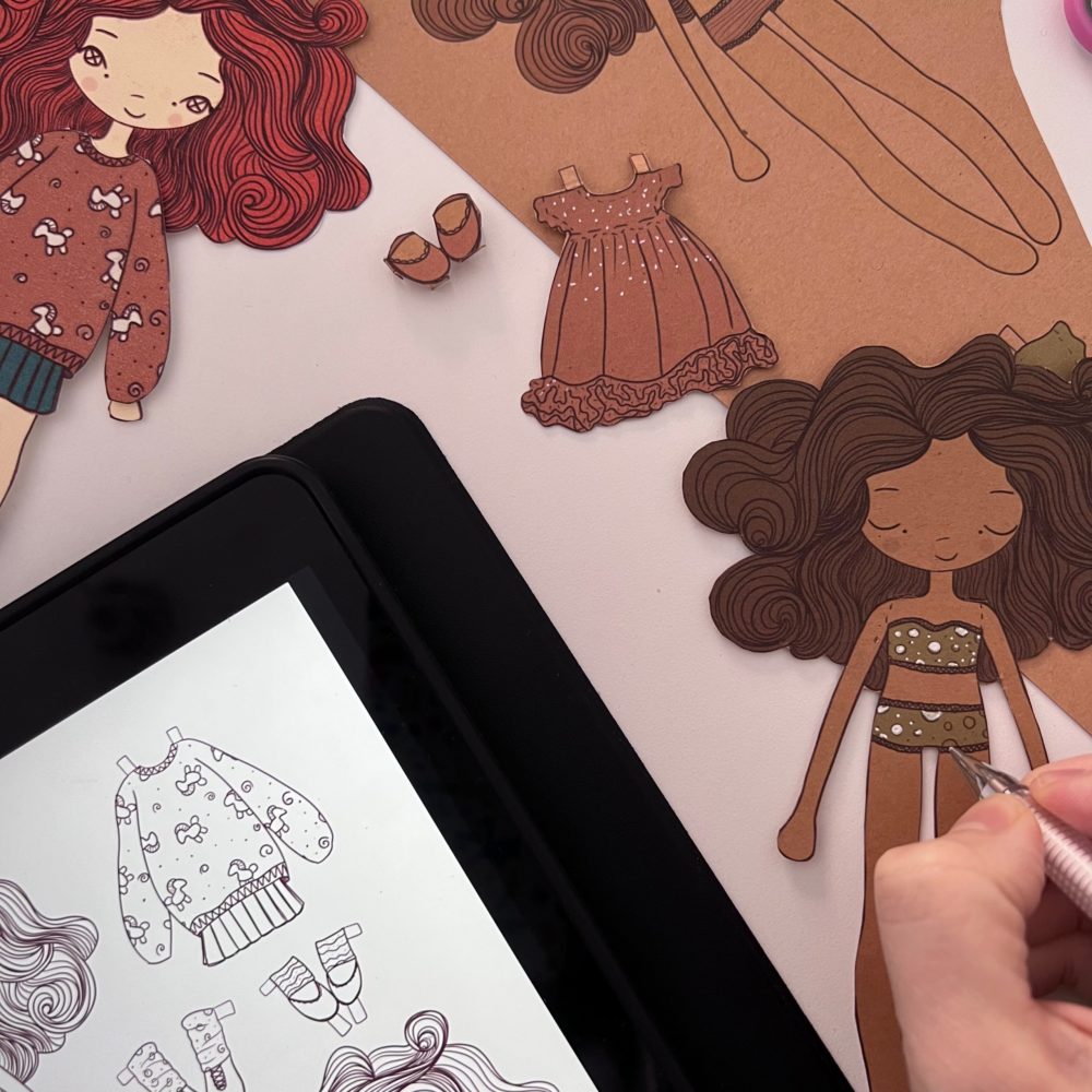 Design and Play: Printable Paper Dolls Featuring Mia and Nina