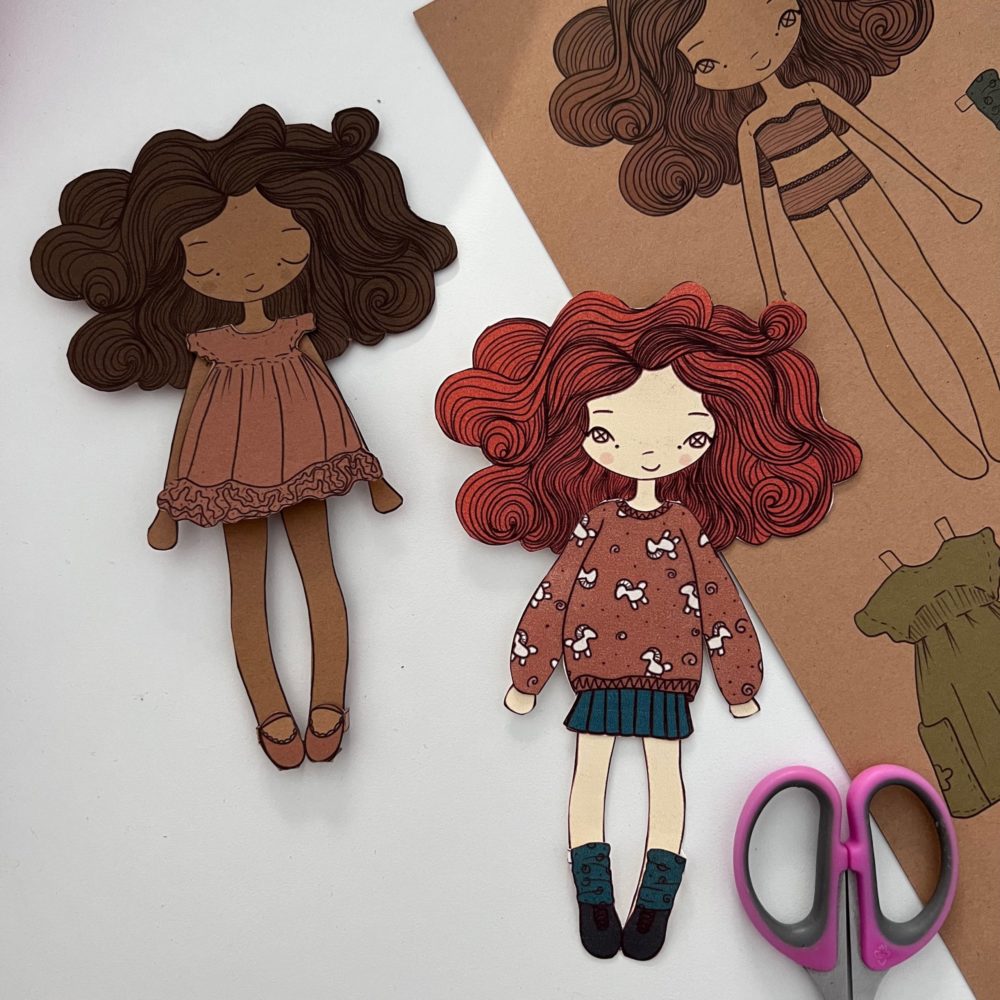 Design and Play: Printable Paper Dolls Featuring Mia and Nina