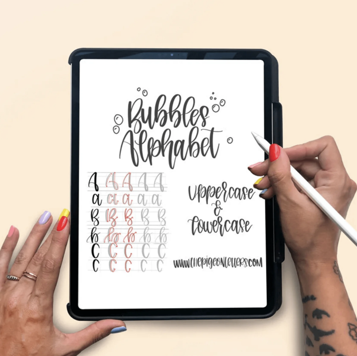 Lettering Practice Sheets - Bubbles Alphabet