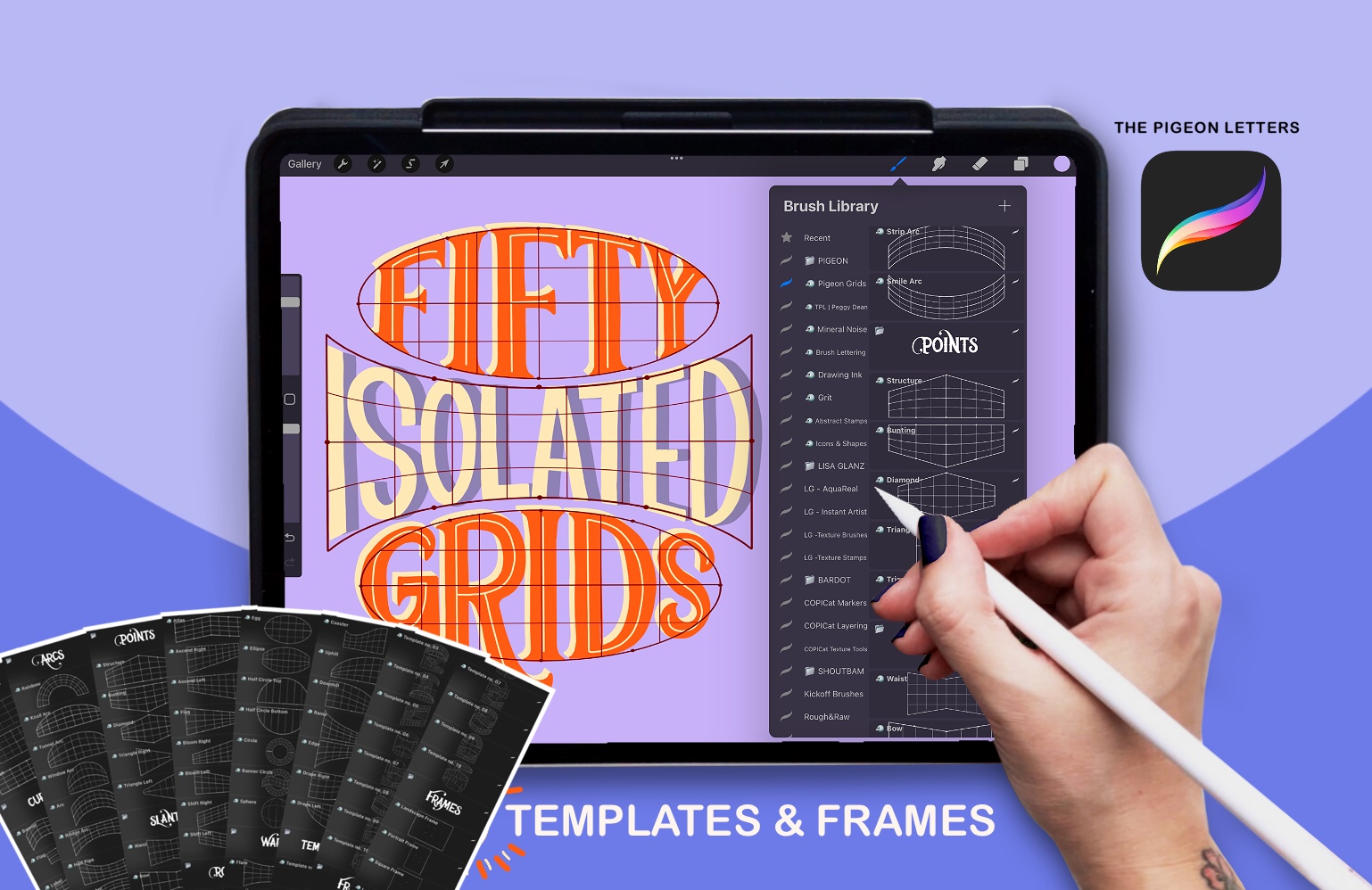 Lettering Grids - Templates for Procreate