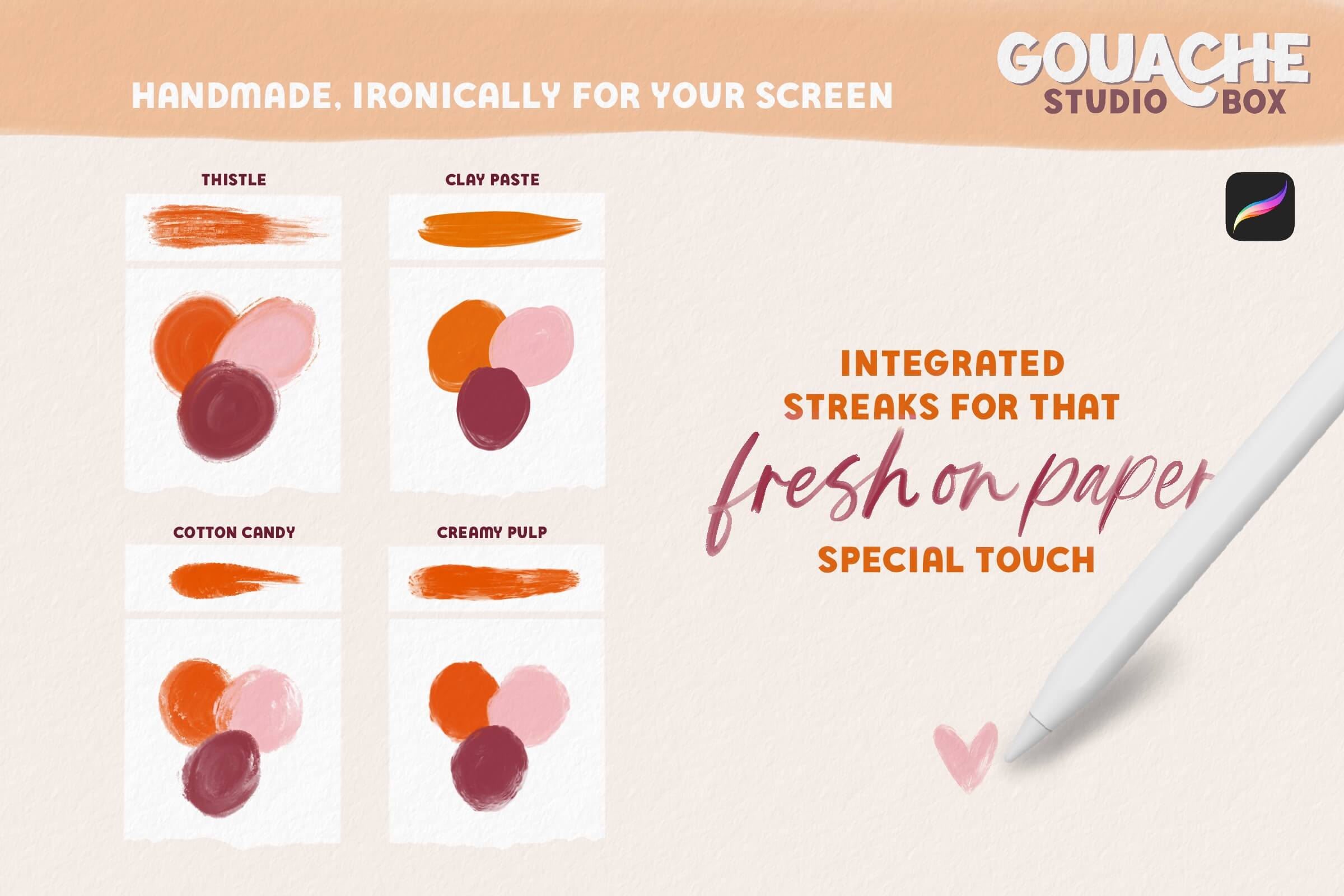 Gouache Studio Box Brush Set for Procreate