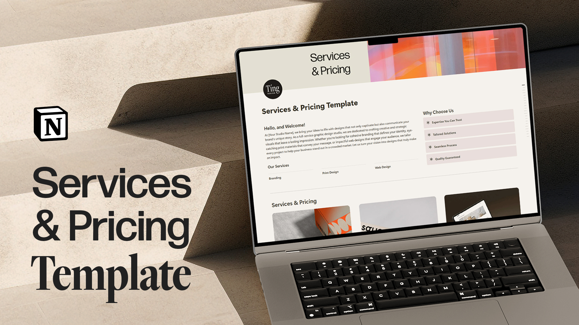 Services and Pricing Template in Notion