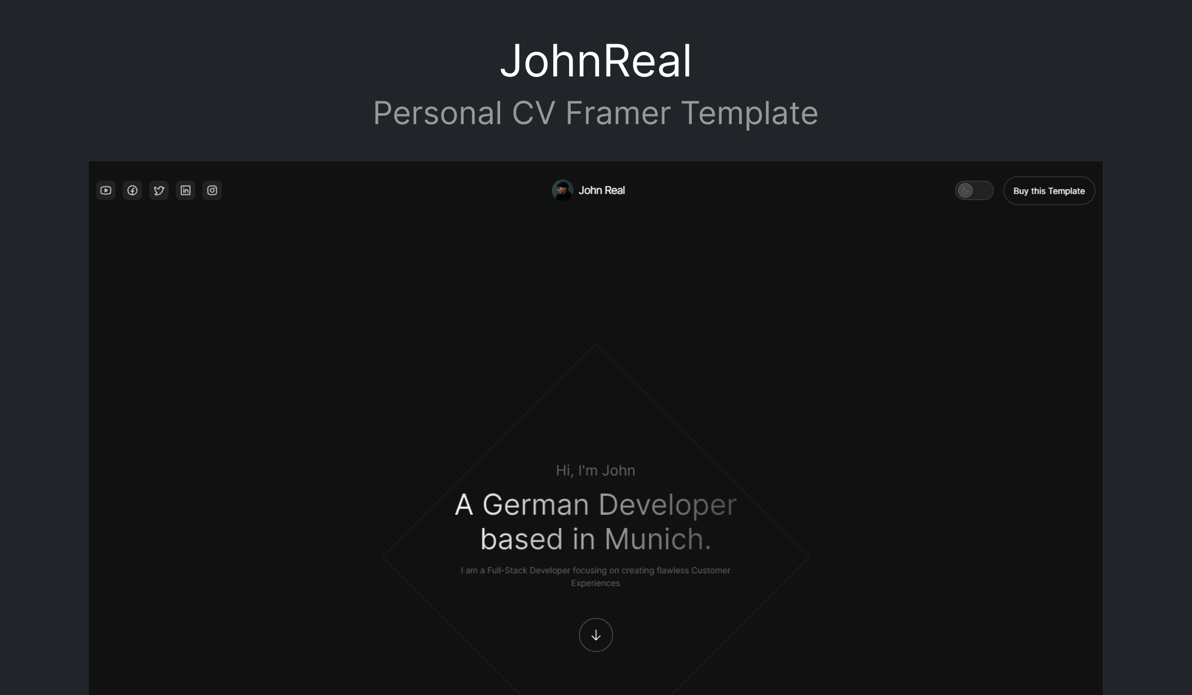 JohnReal - Framer Website Template