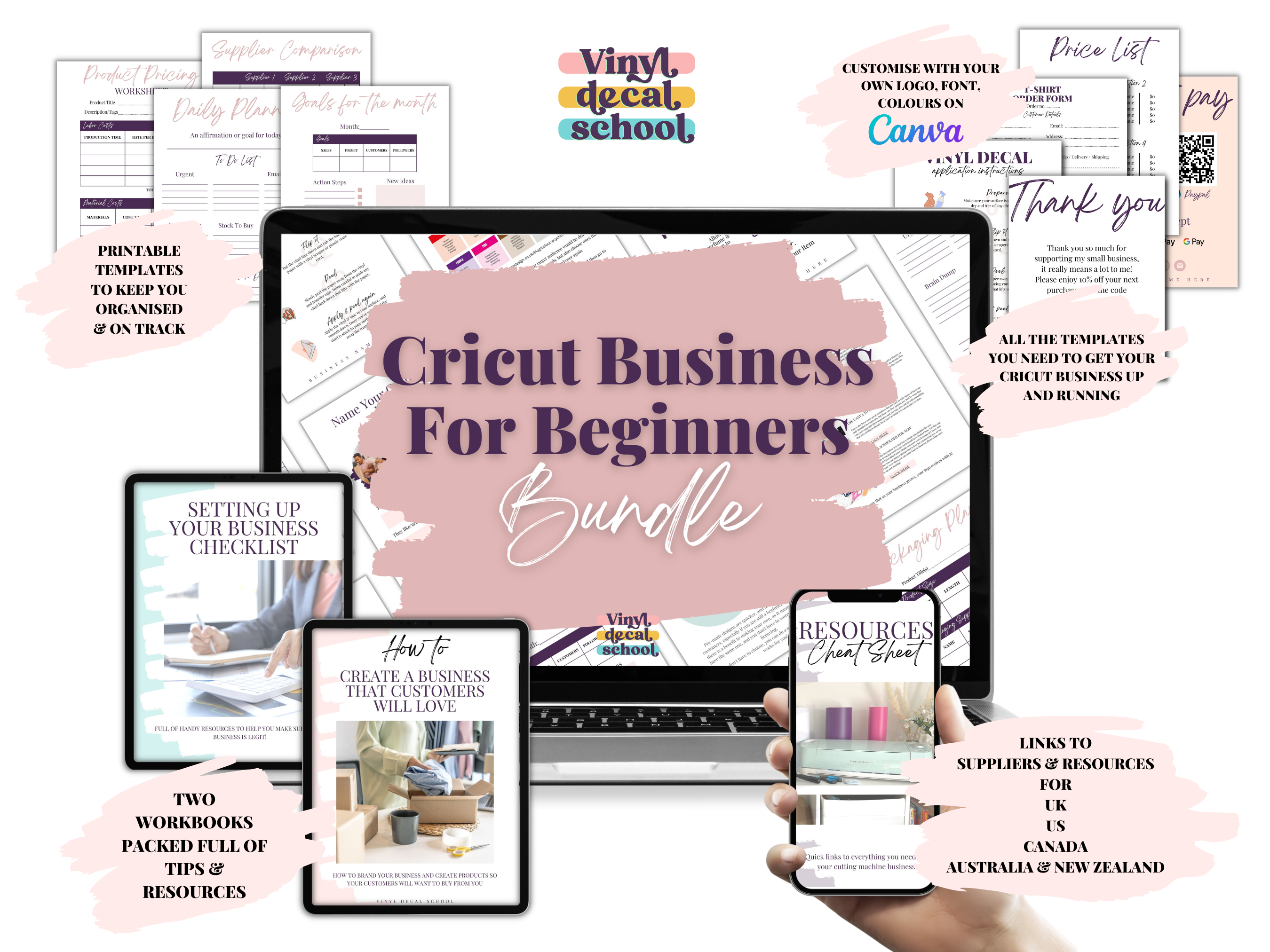 'How To Start A Business With Your Cricut' Bundle