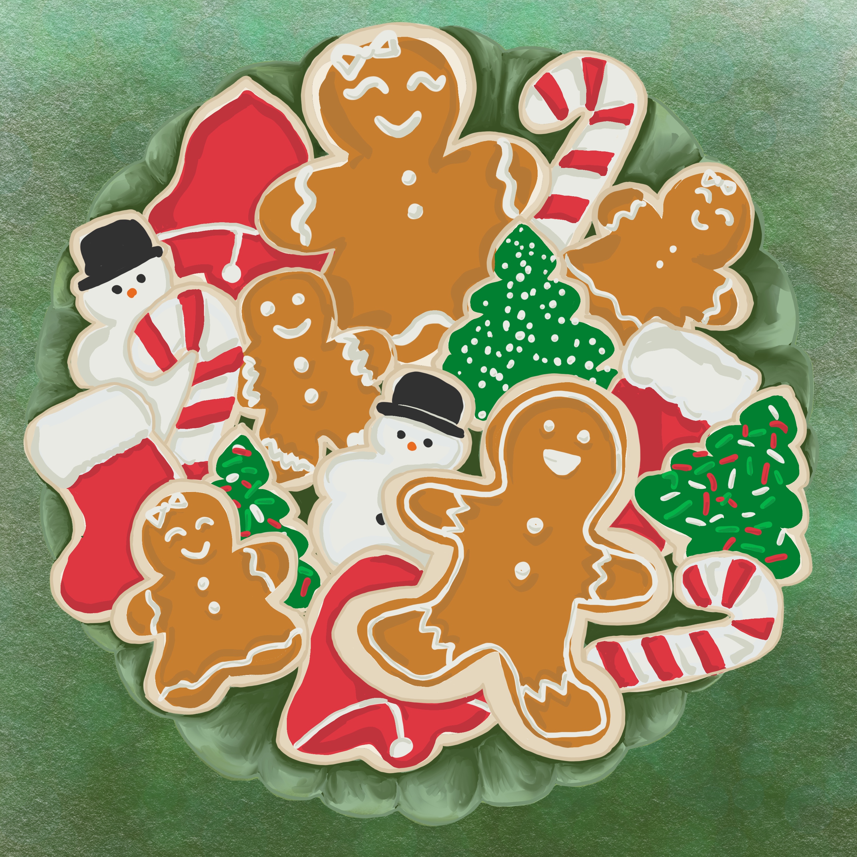 Digital Xmas Card - Unvoiced Tray of Cookies Animation