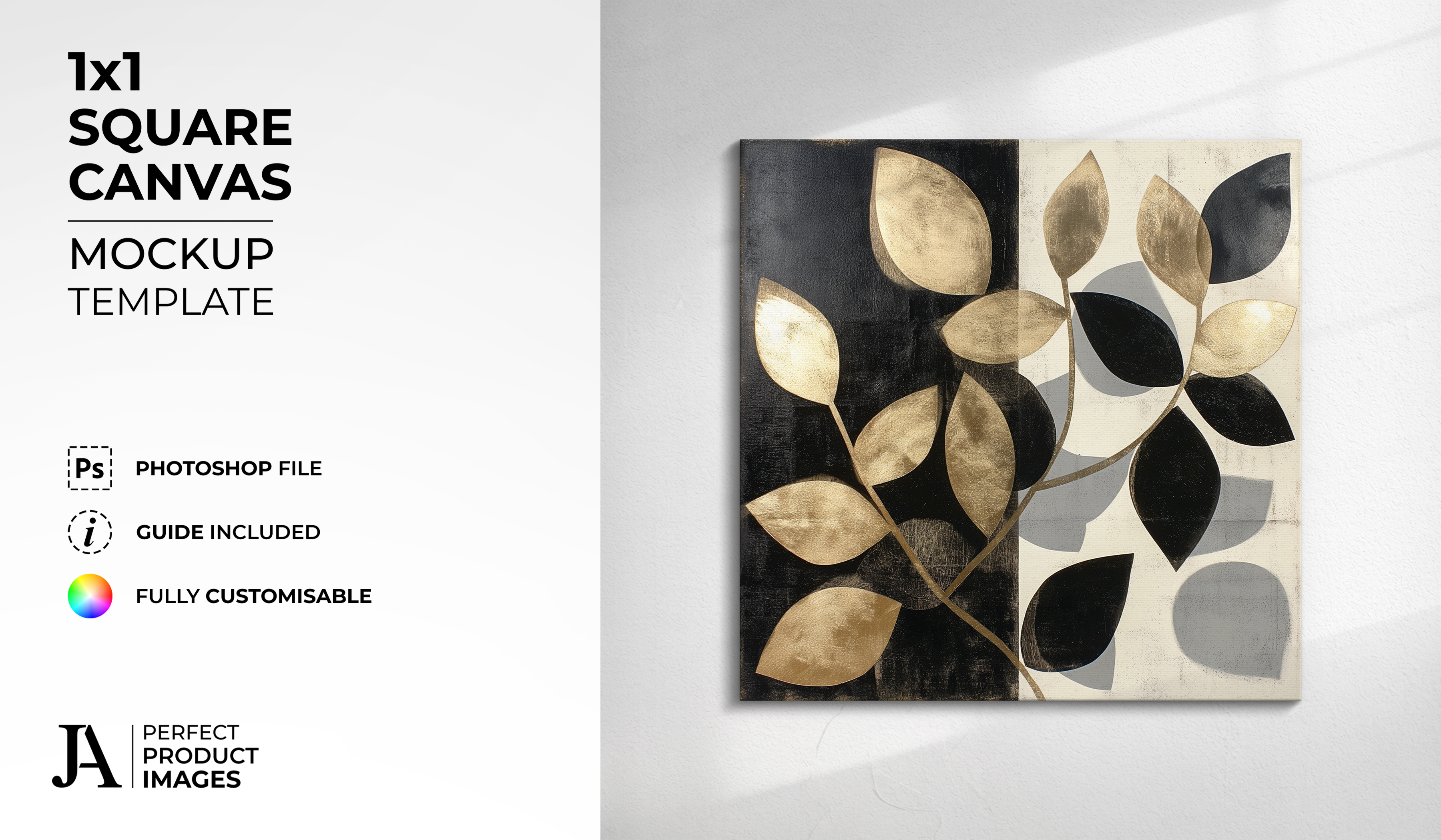 Square 1x1 Canvas Mockup Template