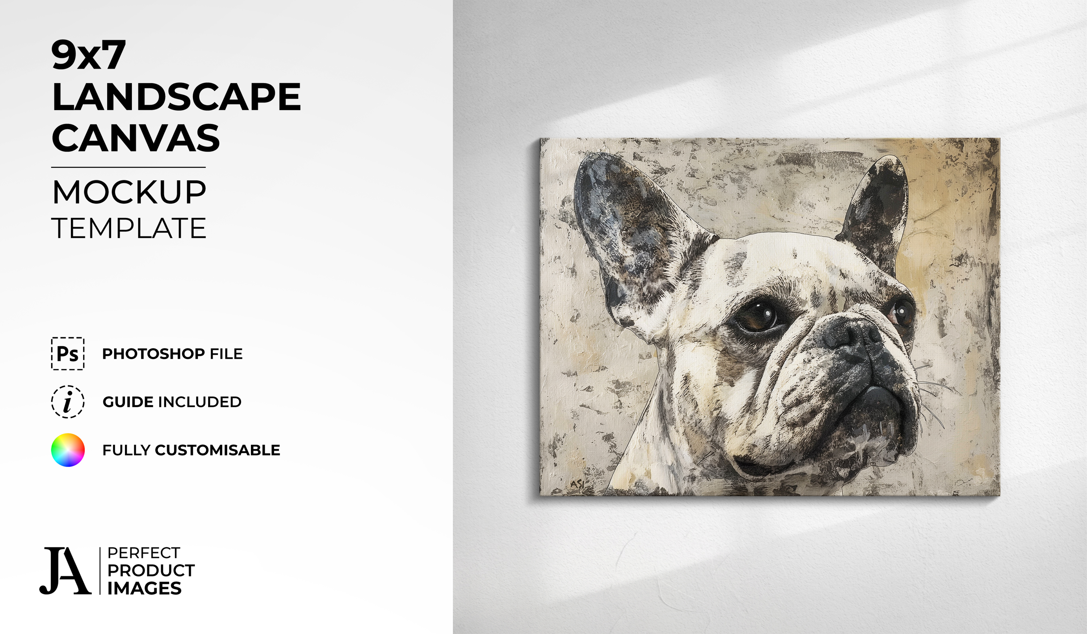 Landscape 9x7 Canvas Mockup Template
