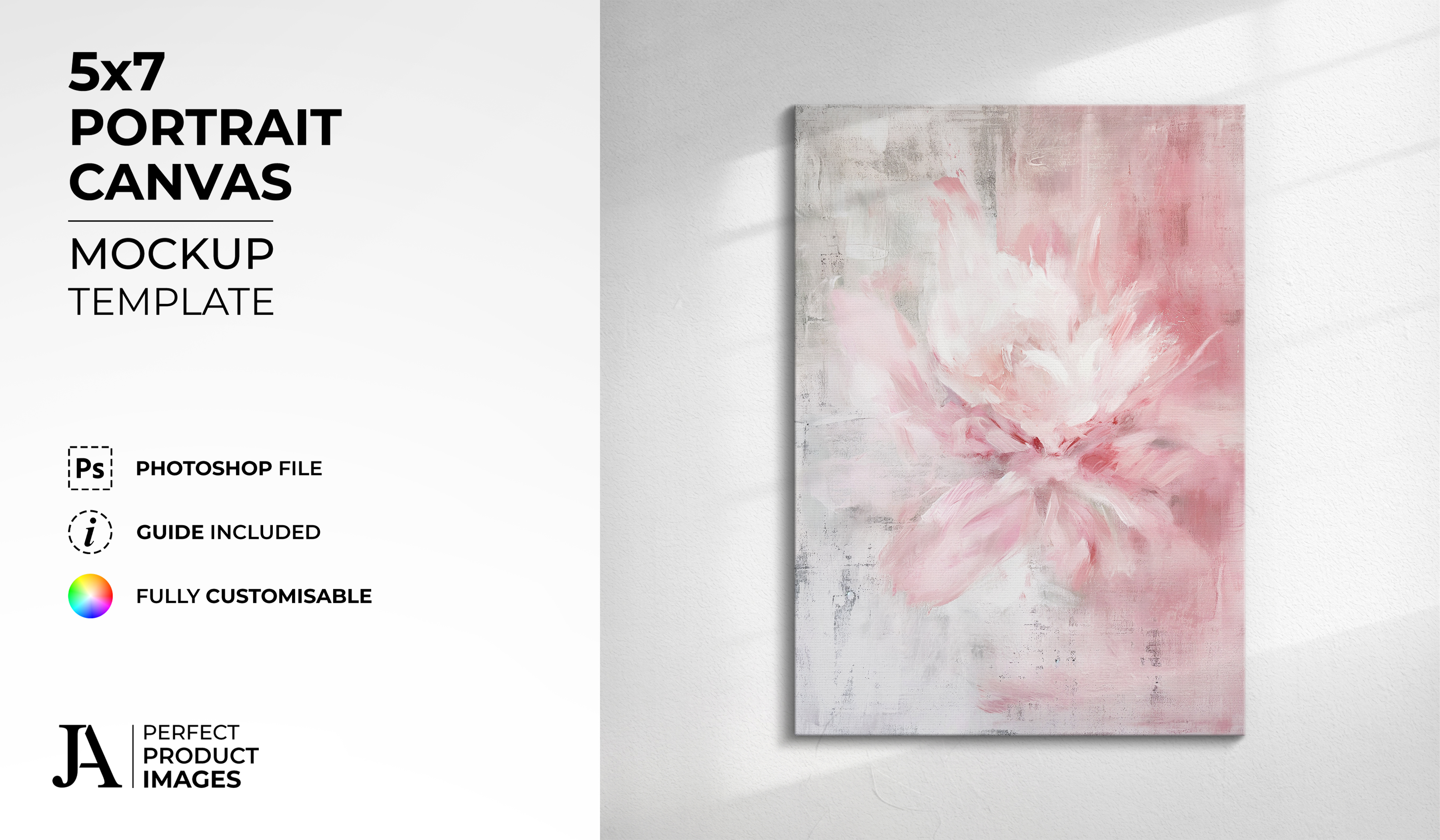 Portrait 5x7 Canvas Mockup Template