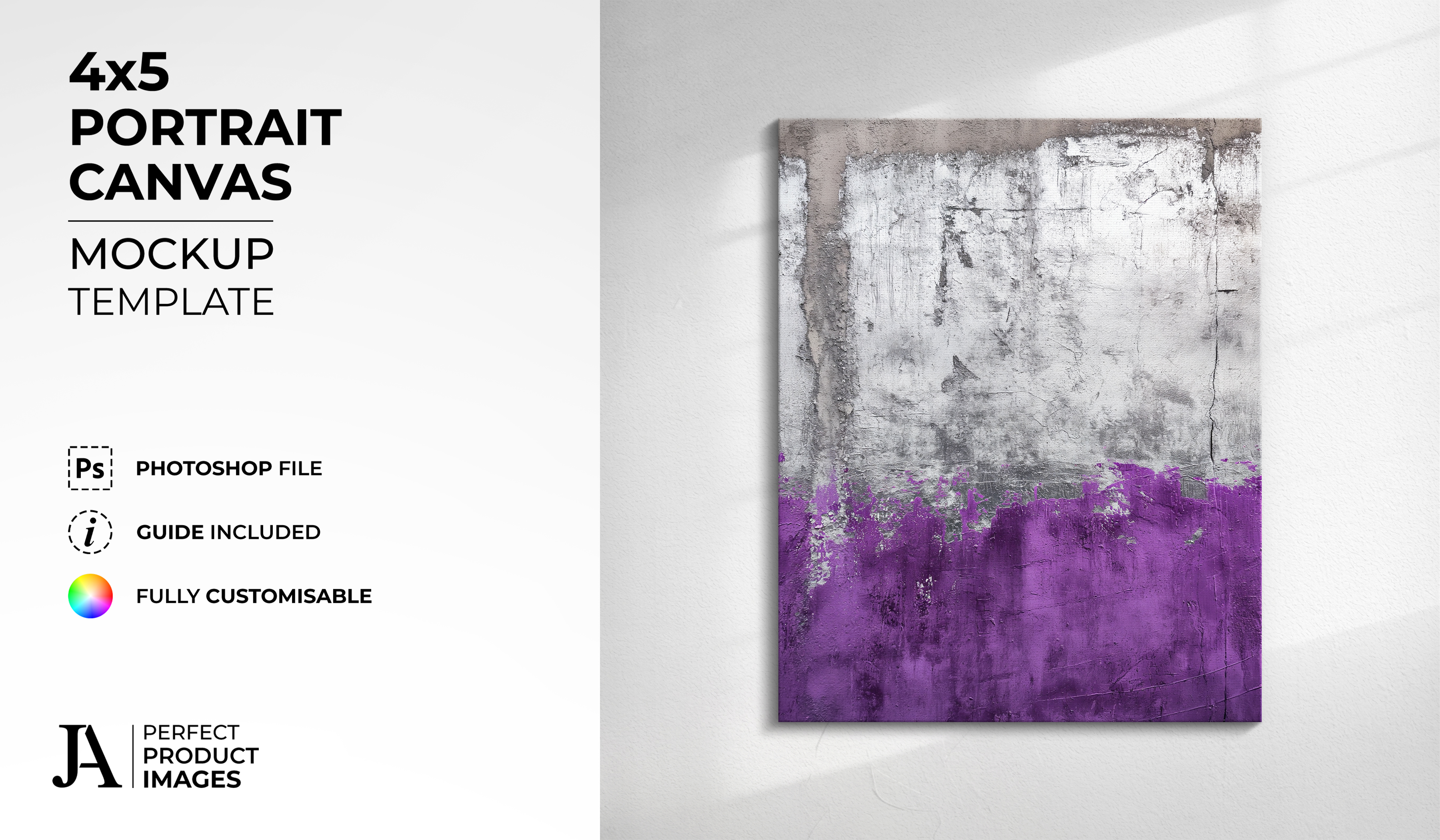 Portrait 4x5 Canvas Mockup Template