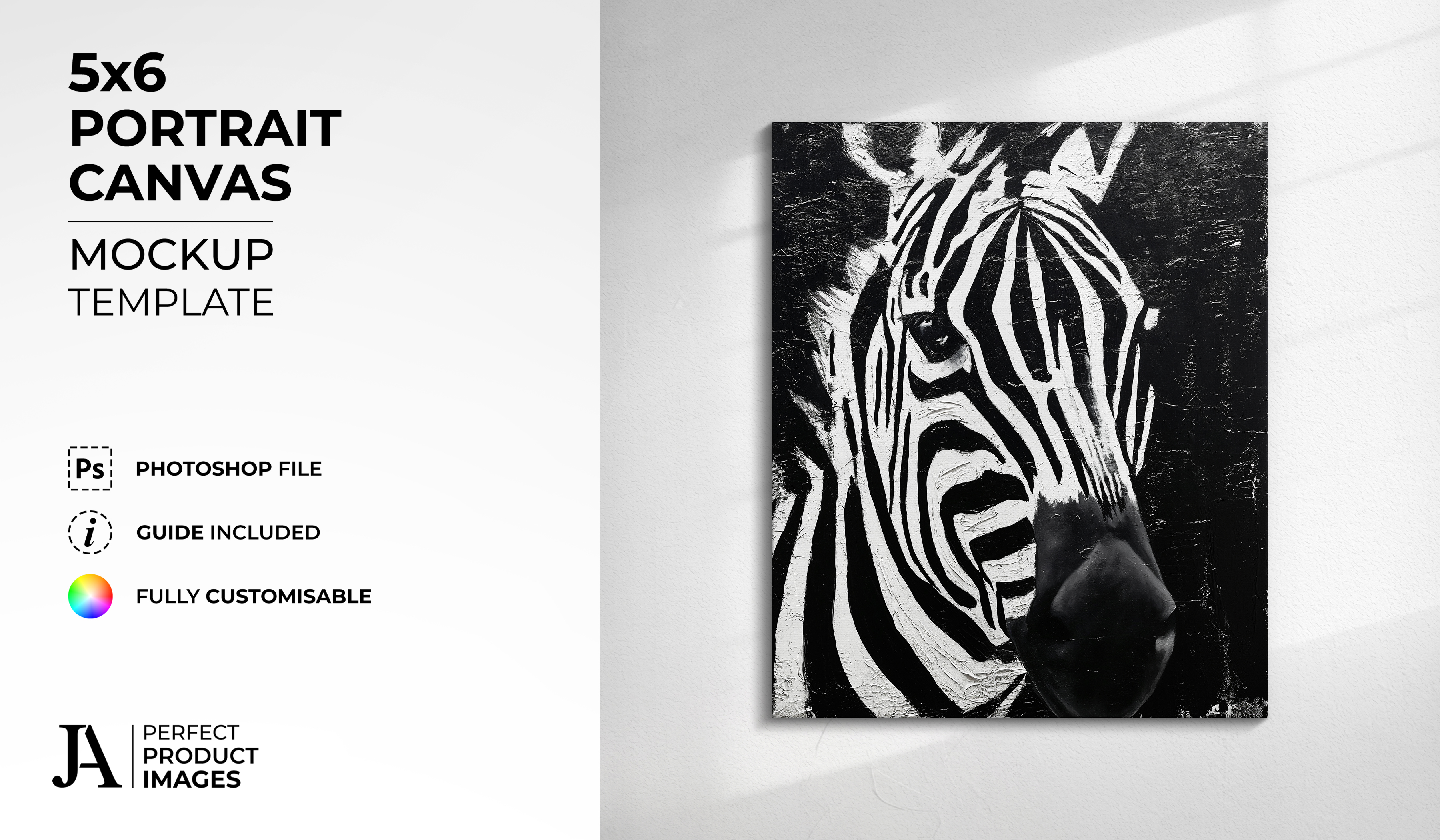 Portrait 5x6 Canvas Mockup Template