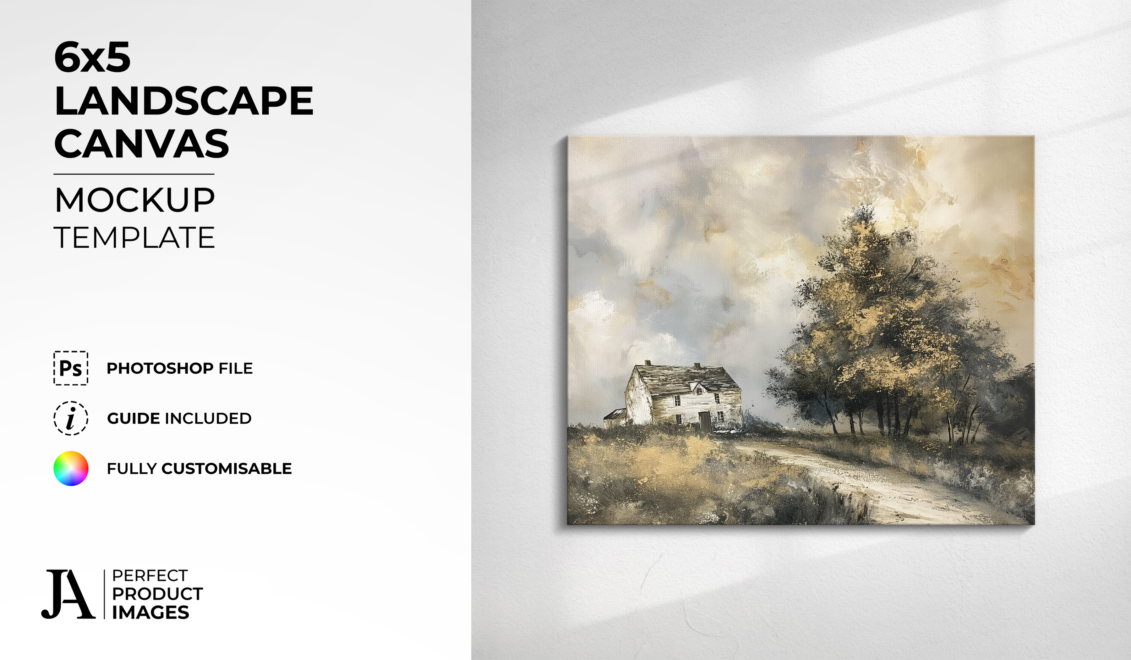 Landscape 6x5 Canvas Mockup Template