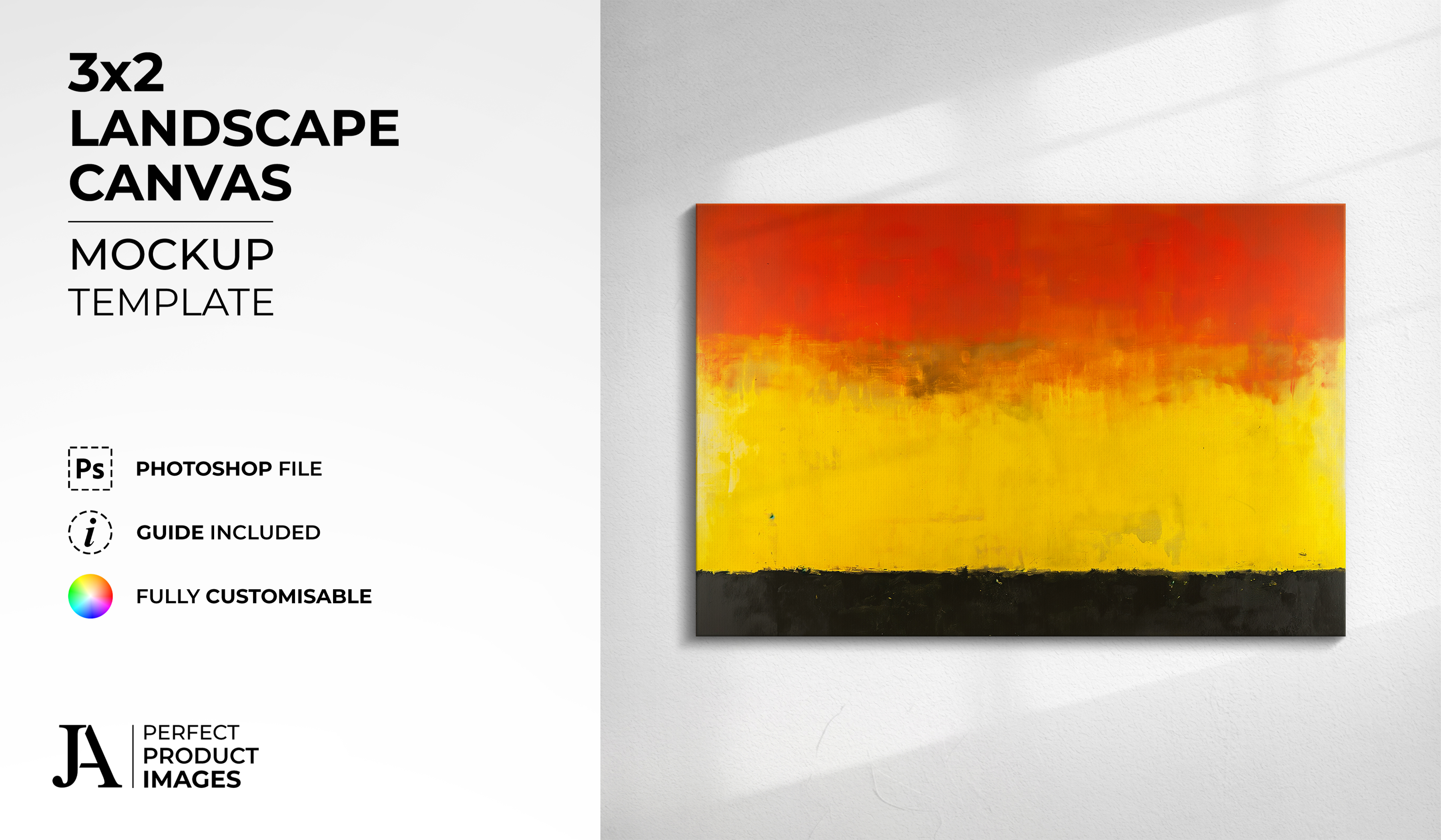 Landscape 3x2 Canvas Mockup Template