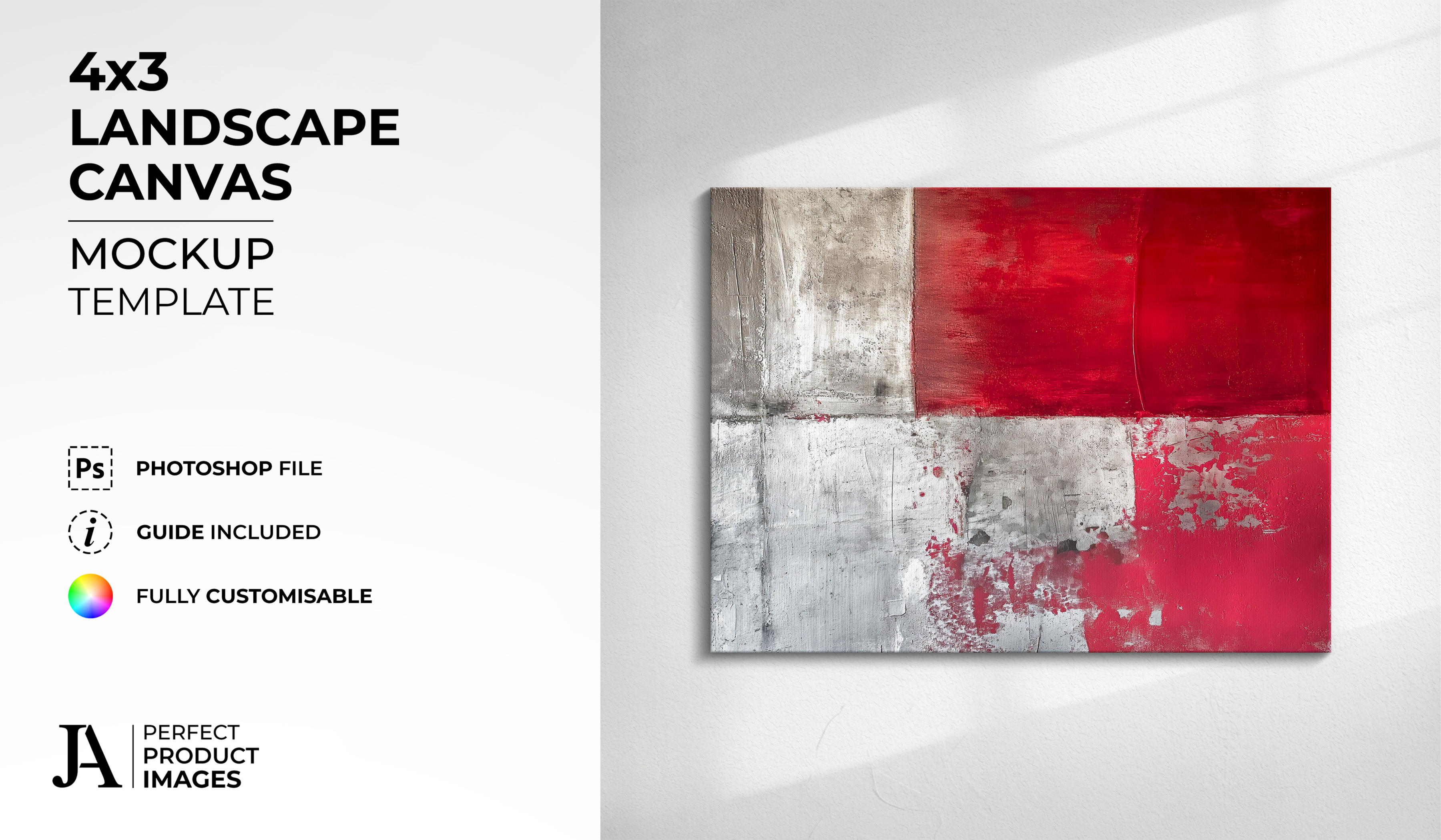 Landscape 4x3 Canvas Mockup Template