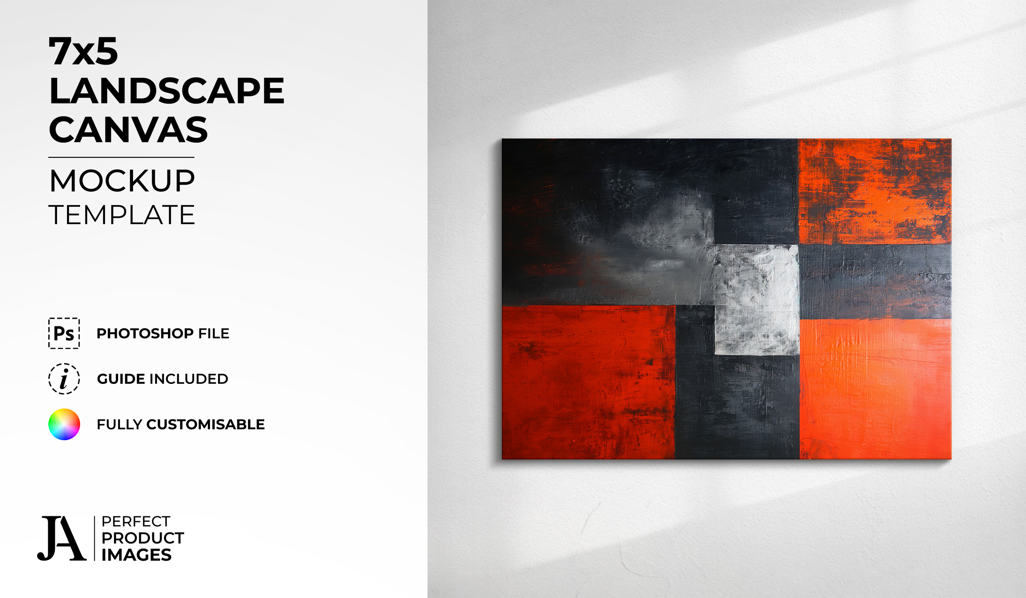 Landscape 7x5 Canvas Mockup Template