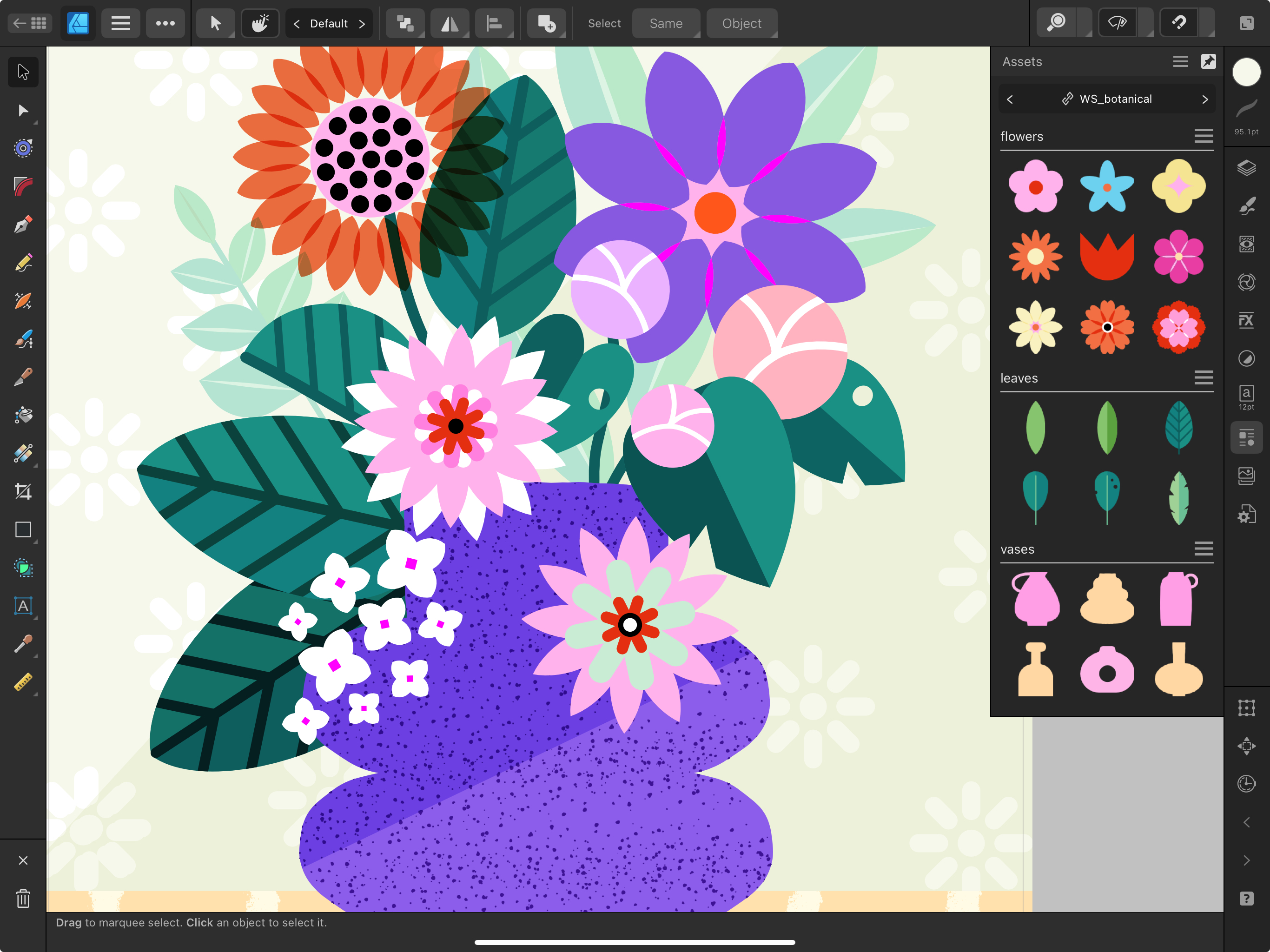 Vector Botanical Assets for Affinity Designer - Starter Set