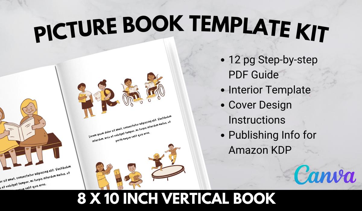 8x10 Vertical Picture Book Template Kit