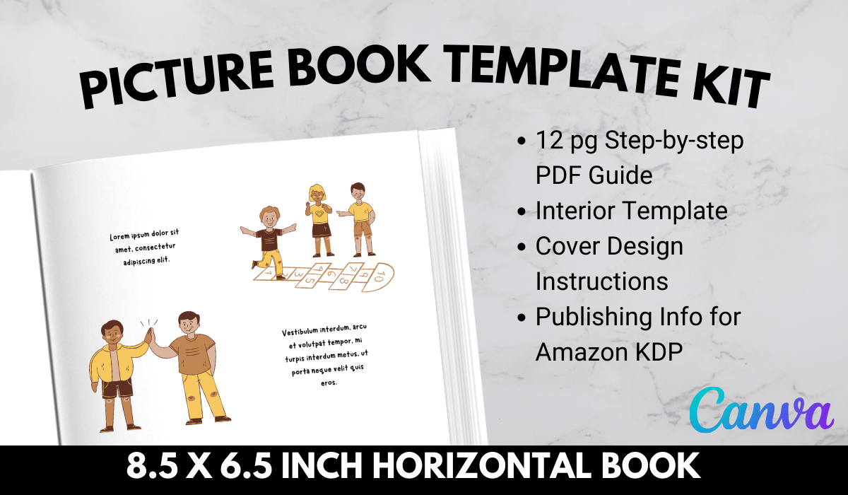 8.5x6.5 Landscape Picture Book Template Kit