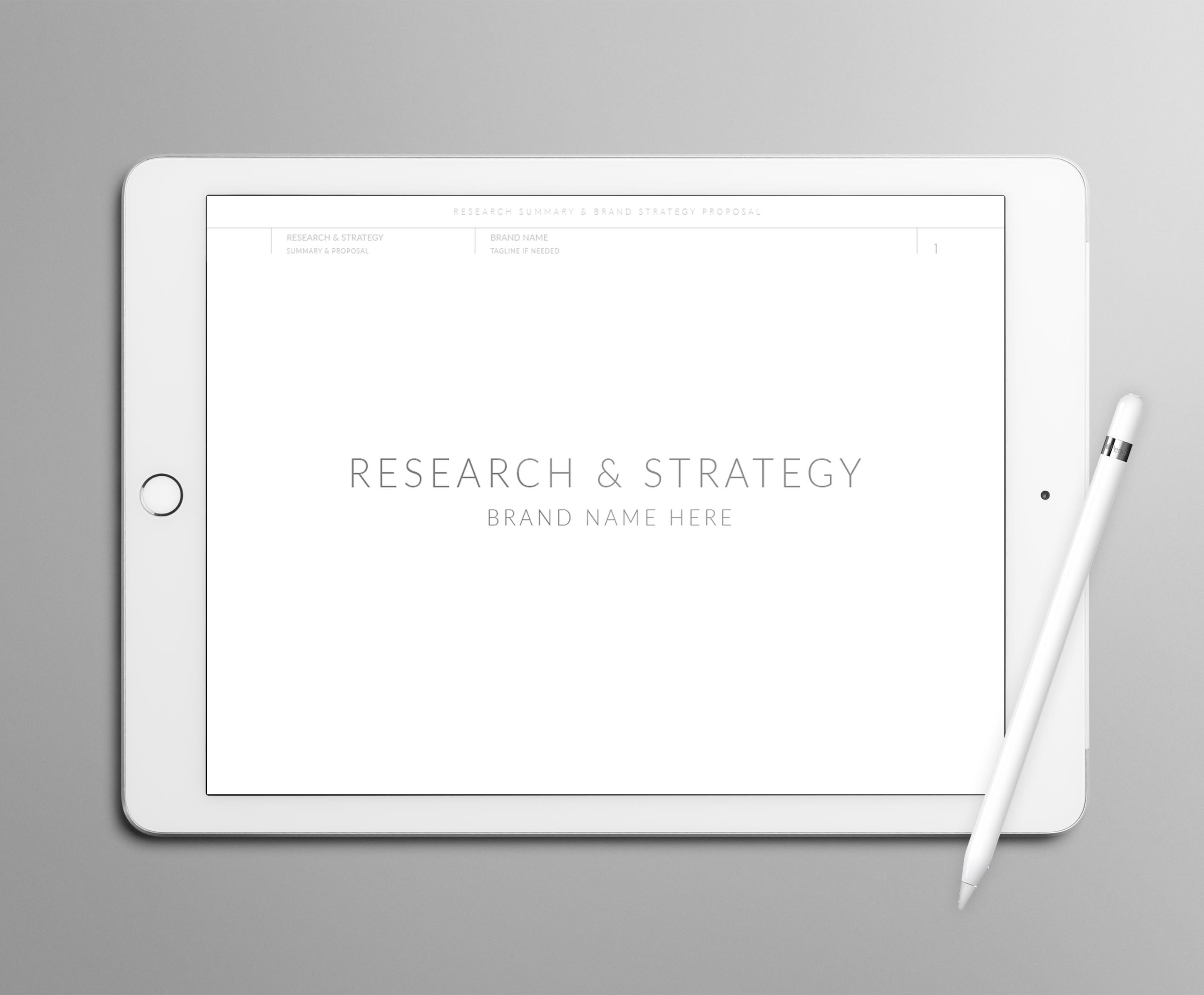 Brand Identity Research & Strategy Template (Adobe Indesign)