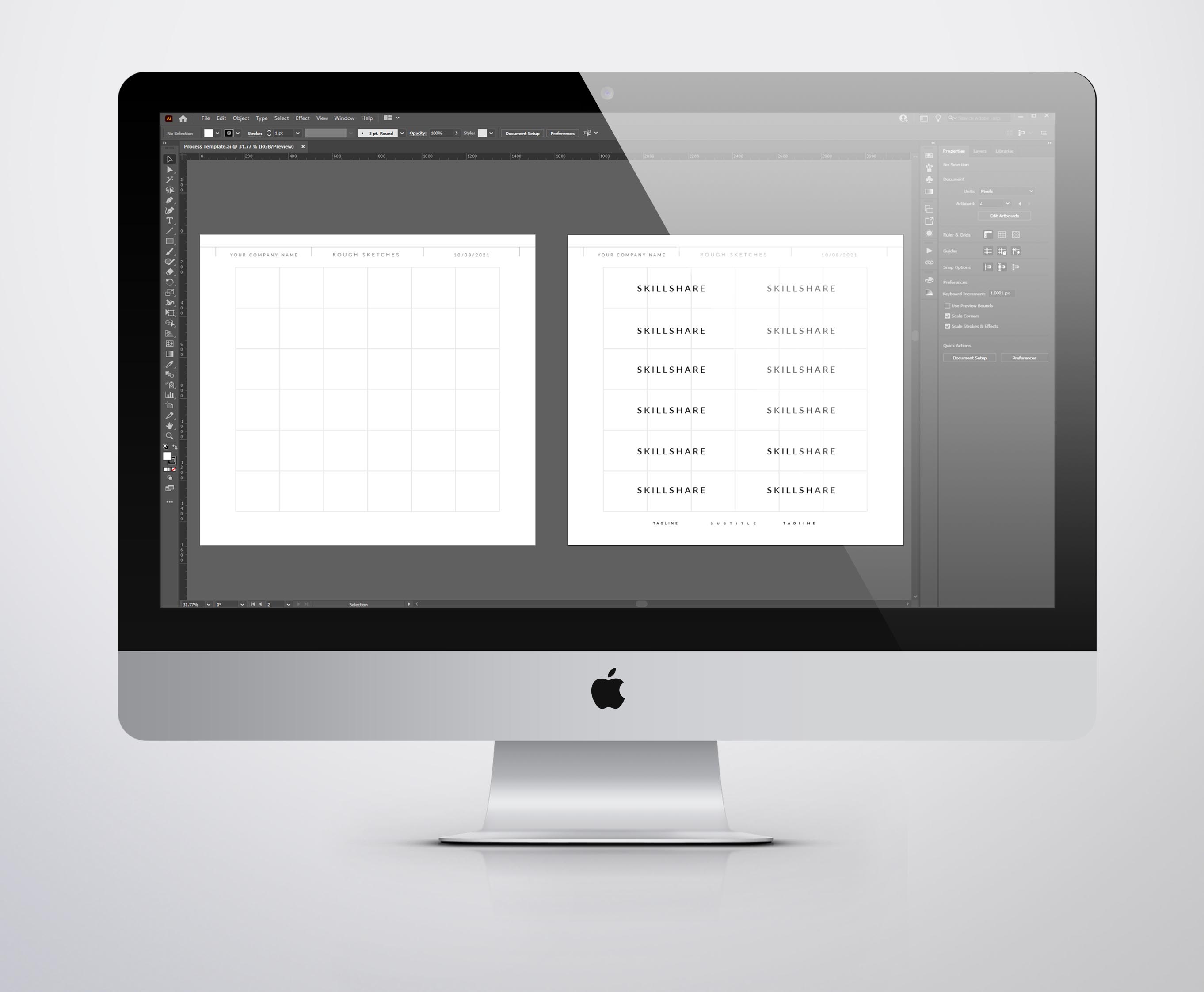 Logo Design Process - Illustrator Template