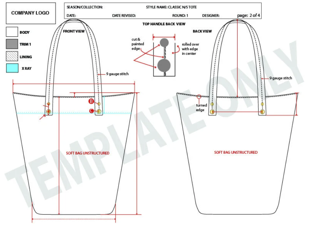 Classic North South Tote | Customizable Tech Pack