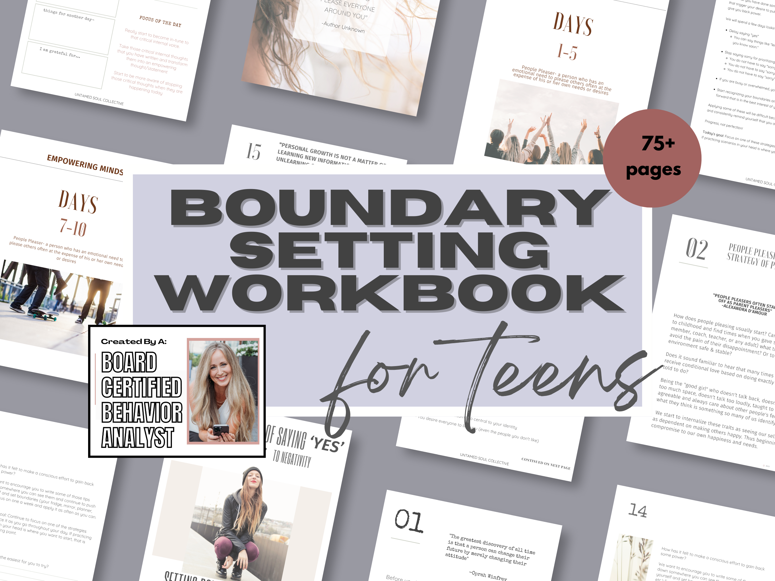 Printable boundary-setting workbook for teens | People Pleasing