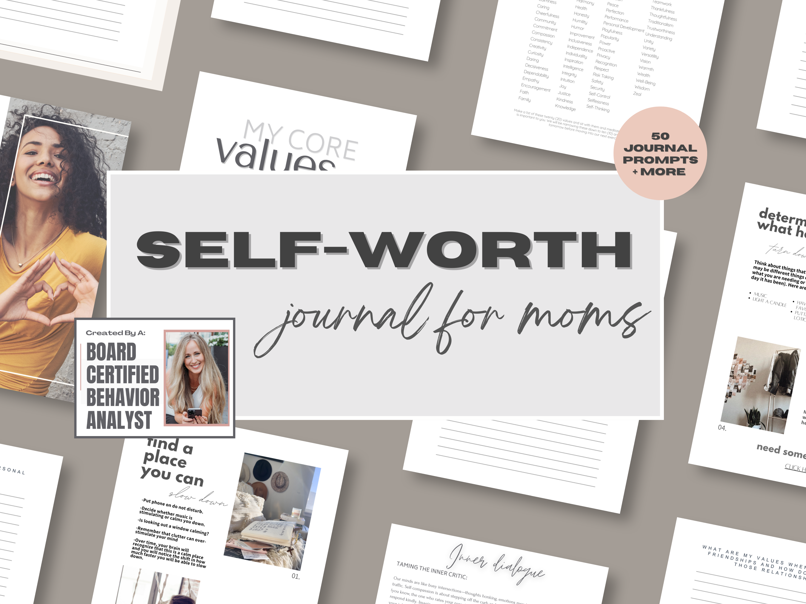 Self-Worth Journal Reflection for Moms