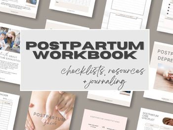 Printable Postpartum Workbook for New Moms