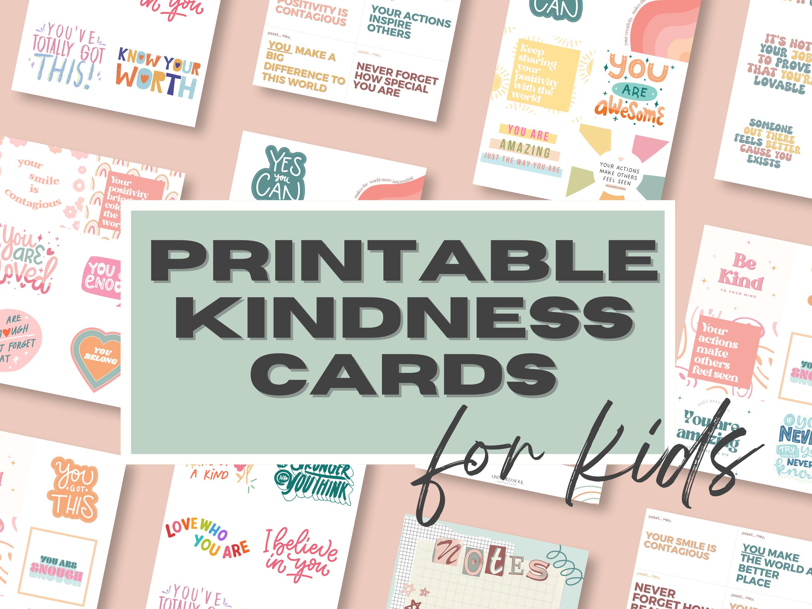 Printable Kindness Cards for Kids | Uplifting and Affirming