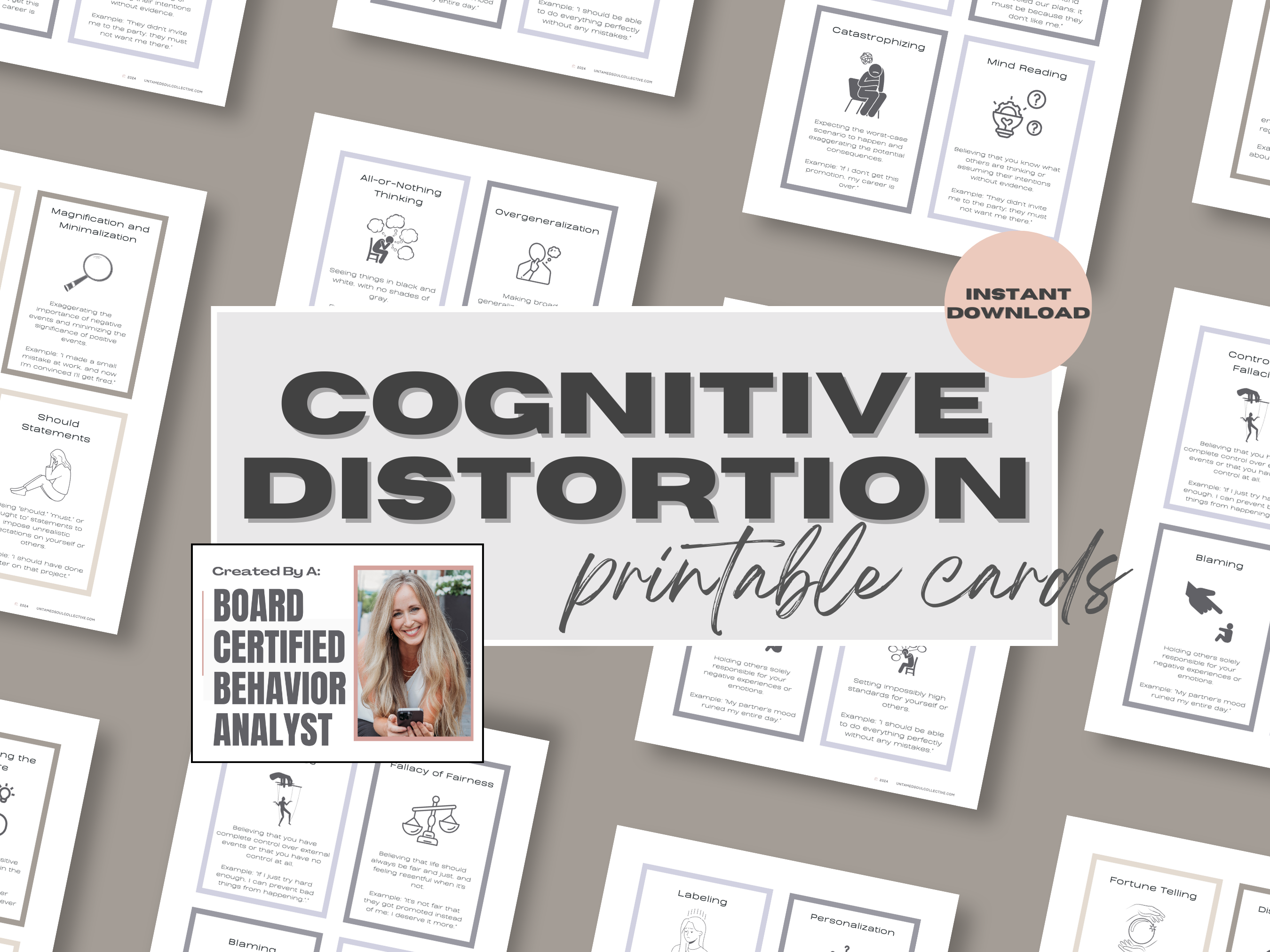 Printable Cognitive Distortion Cards | Mental Health Cards