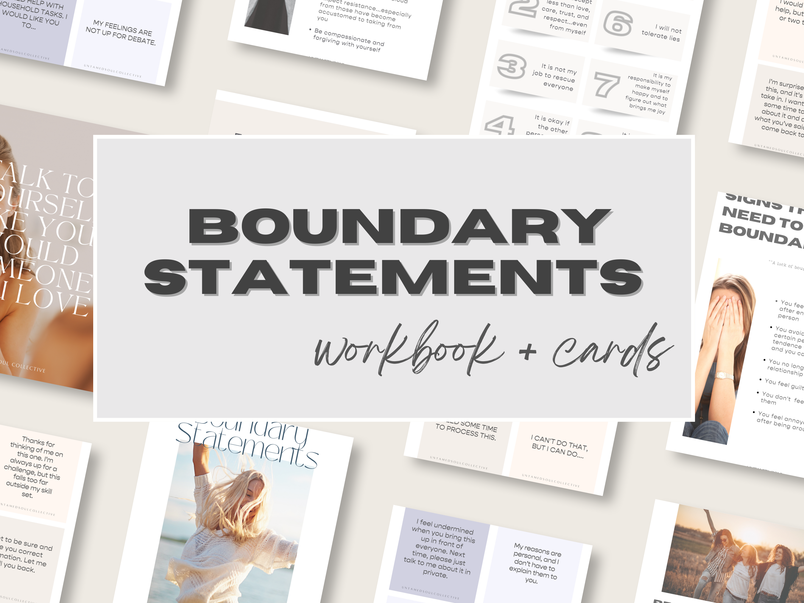 Boundary Statements Workbook | Printable Guide and Cards 