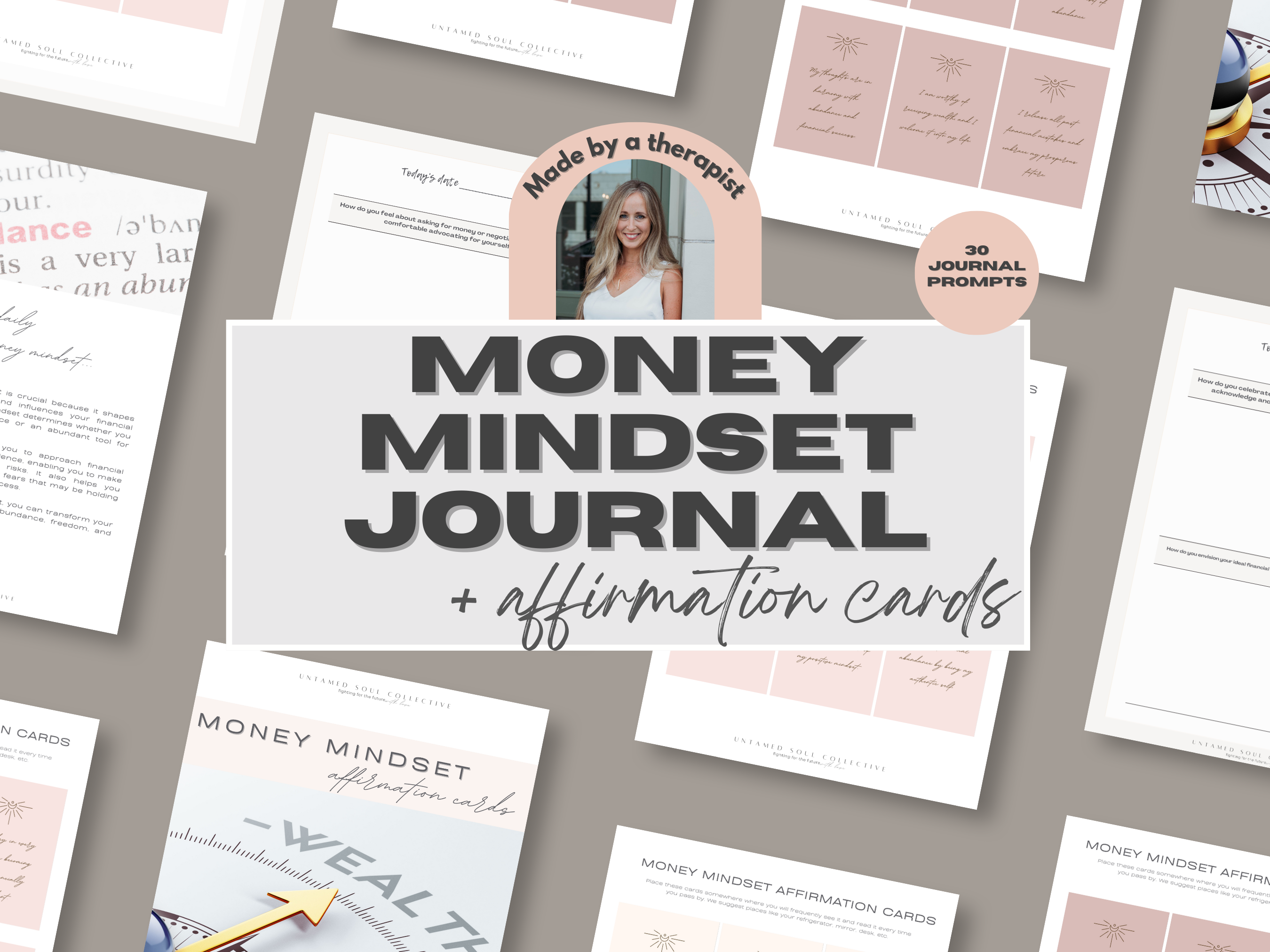 Money Mindset Journal and Abundance Affirmation Cards