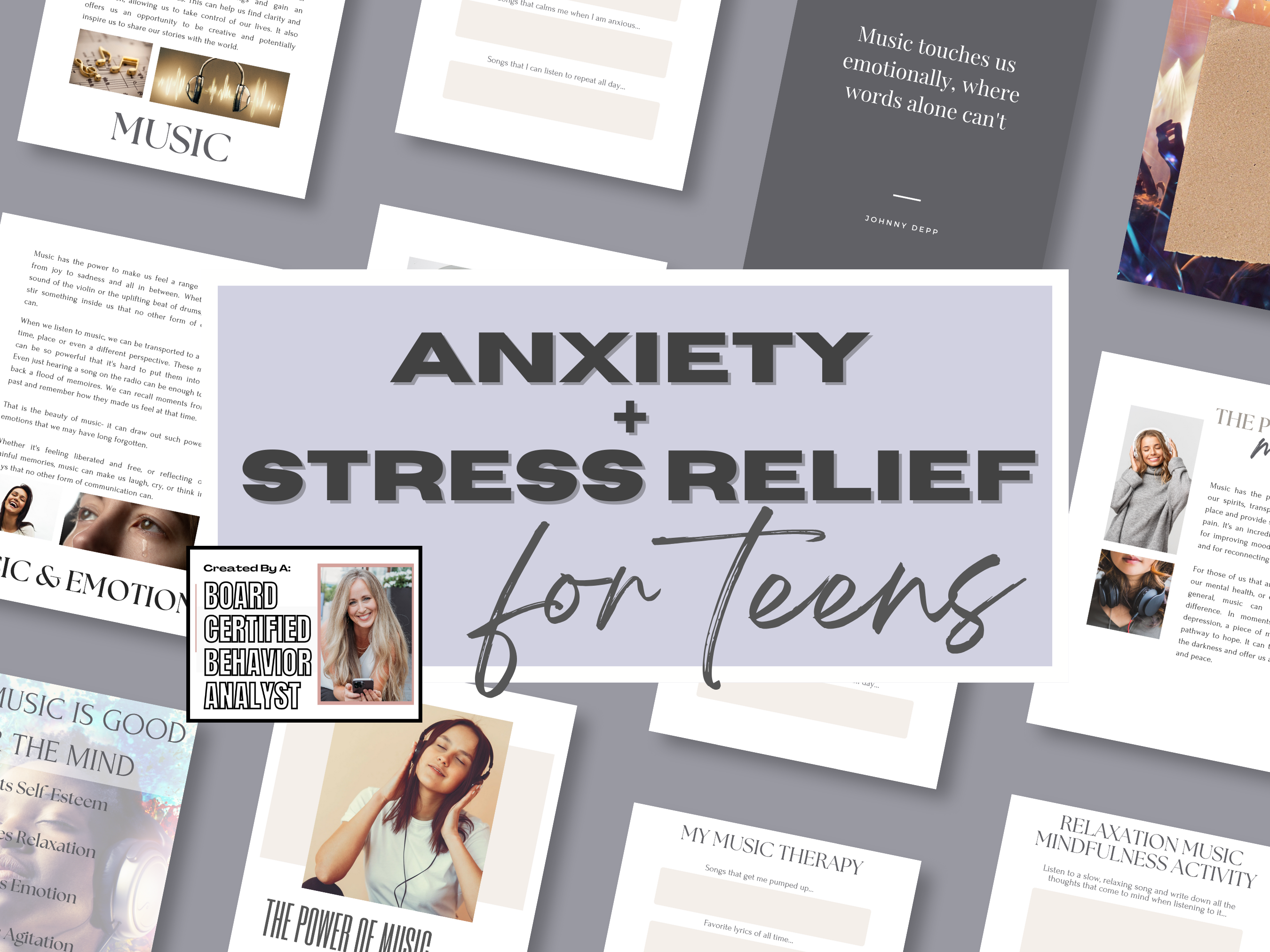 Printable anxiety relief journal for teens | Music Therapy