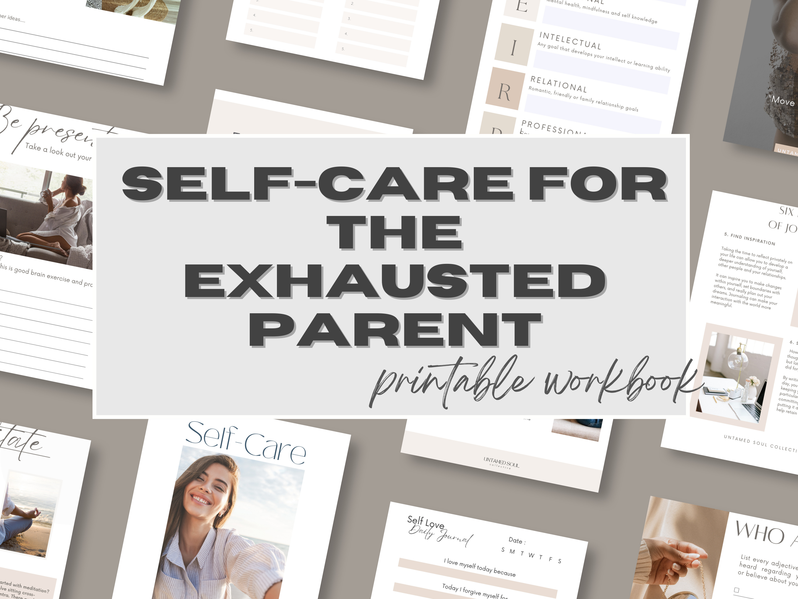Printable Self-Care Workbook for Moms | Stress Relief