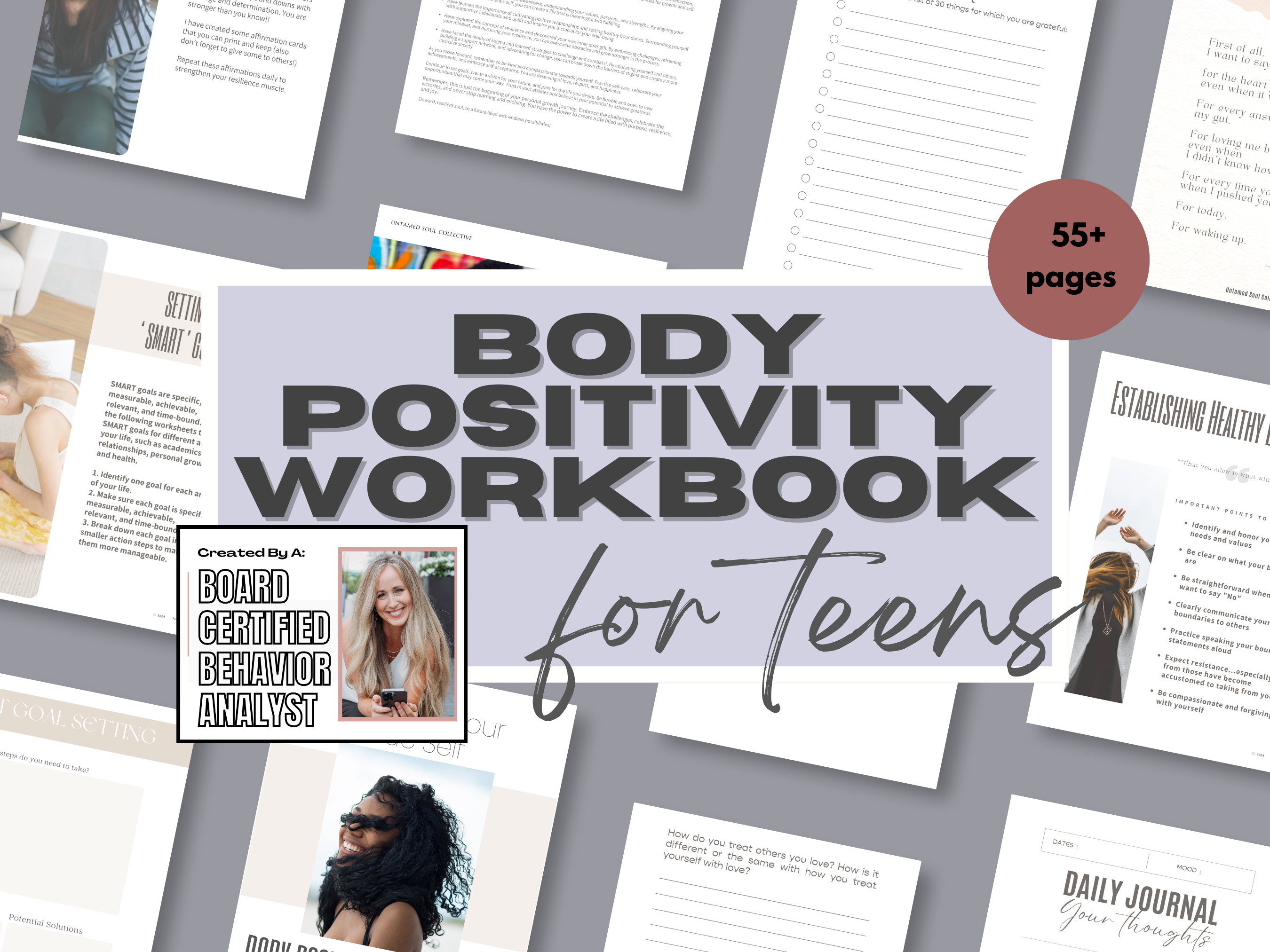 Printable body positivity workbook for teens | Self Love