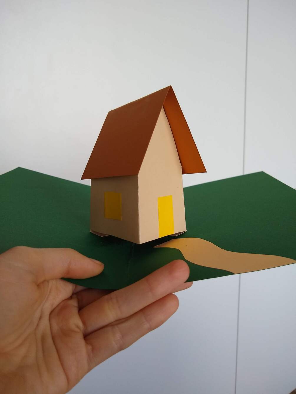 Printable template for House Pop-Up Card