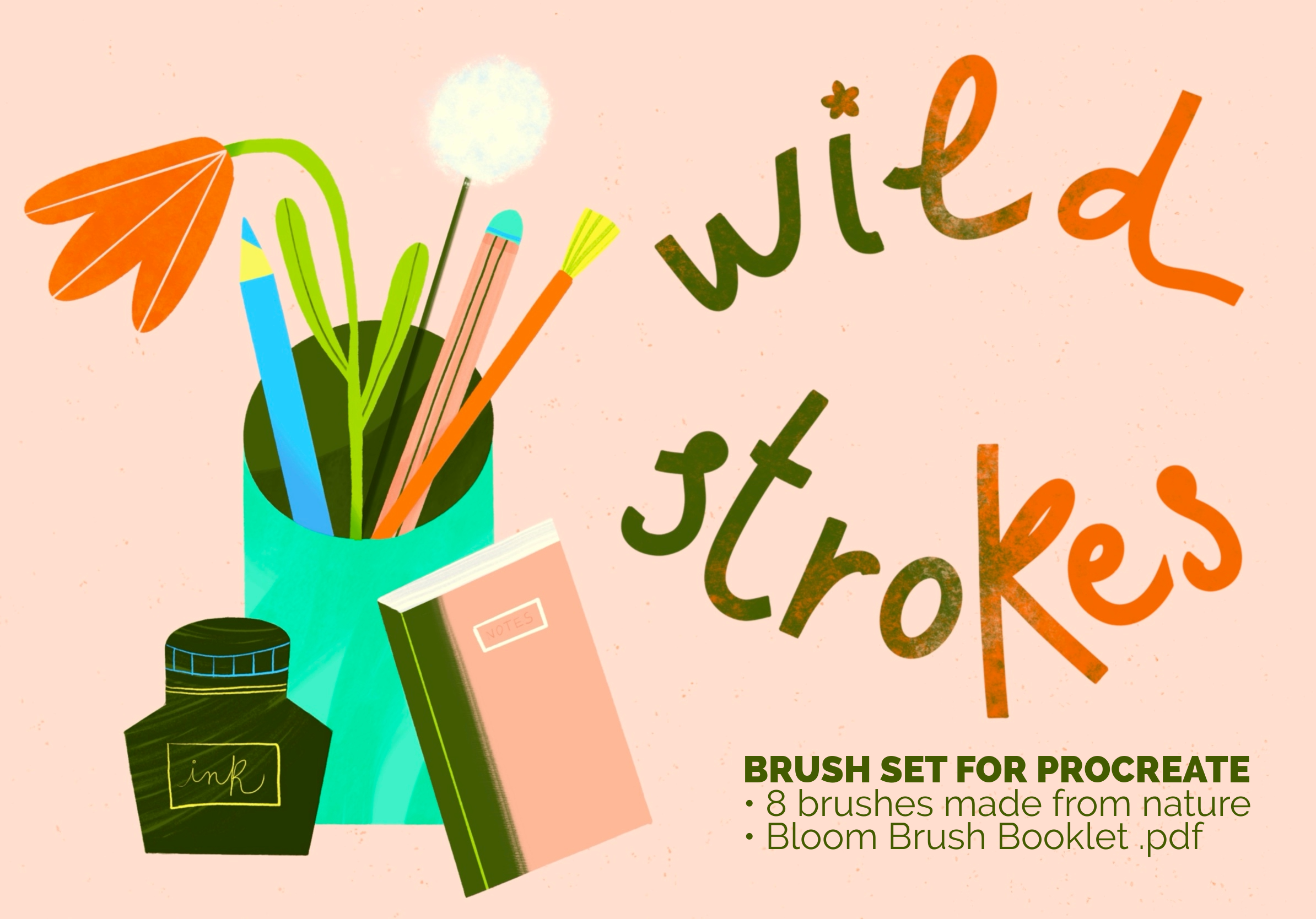 Wild Strokes– A Procreate Brush Set Made from Nature